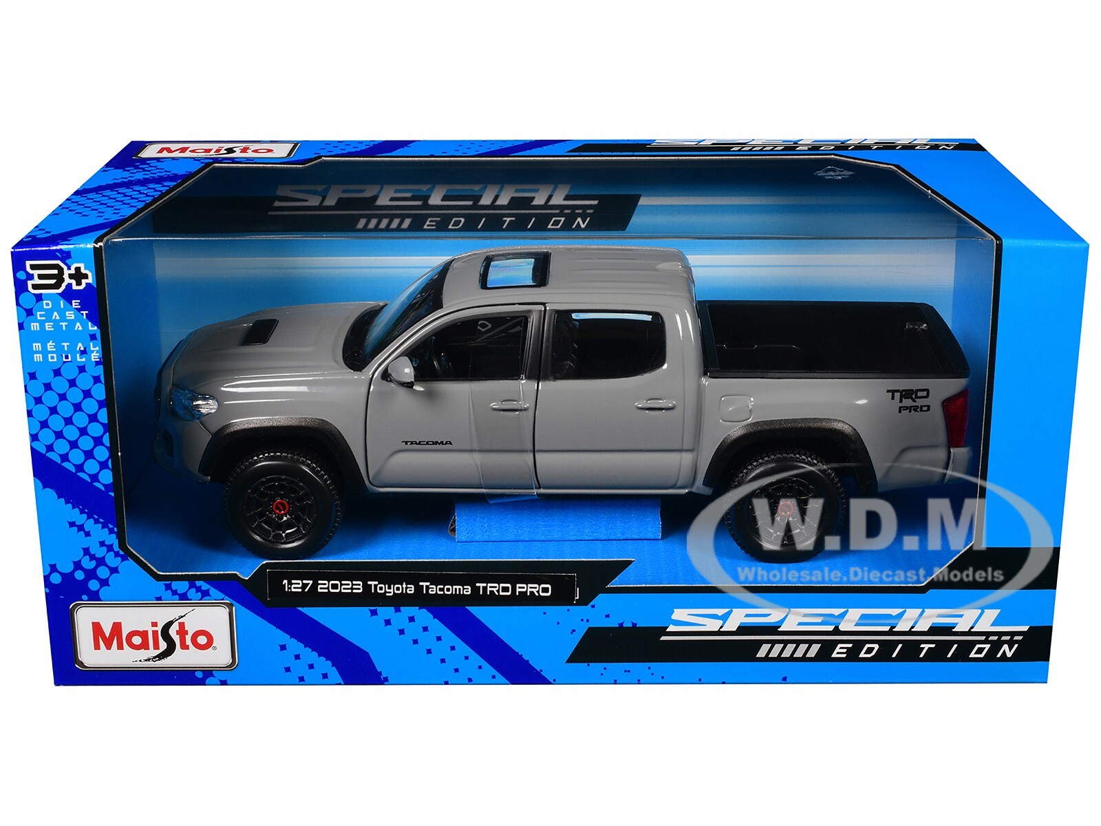 2023 TOYOTA TACOMA TRD PRO PICKUP GRAY 1/27 DIECAST MODEL CAR BY MAISTO 32910