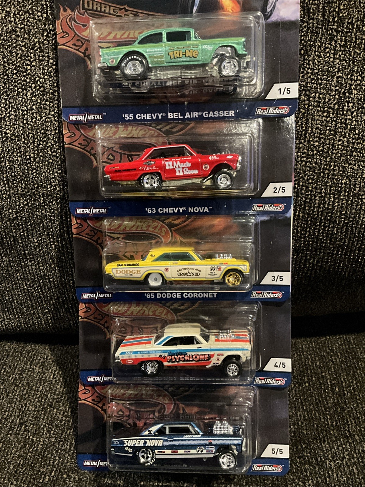 Hot Wheels Car Culture Drag Strip Demons Complete 5 Car Set