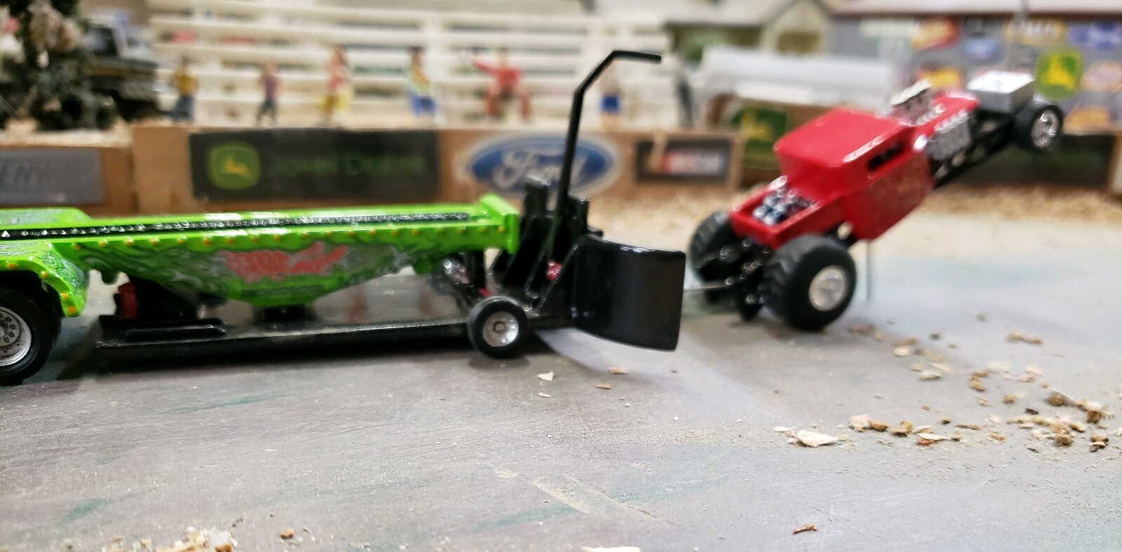 CUSTOM BUILT 1:64 GreenLight 2wd HOT ROD PULLING TRUCK ertl puller dcp specast