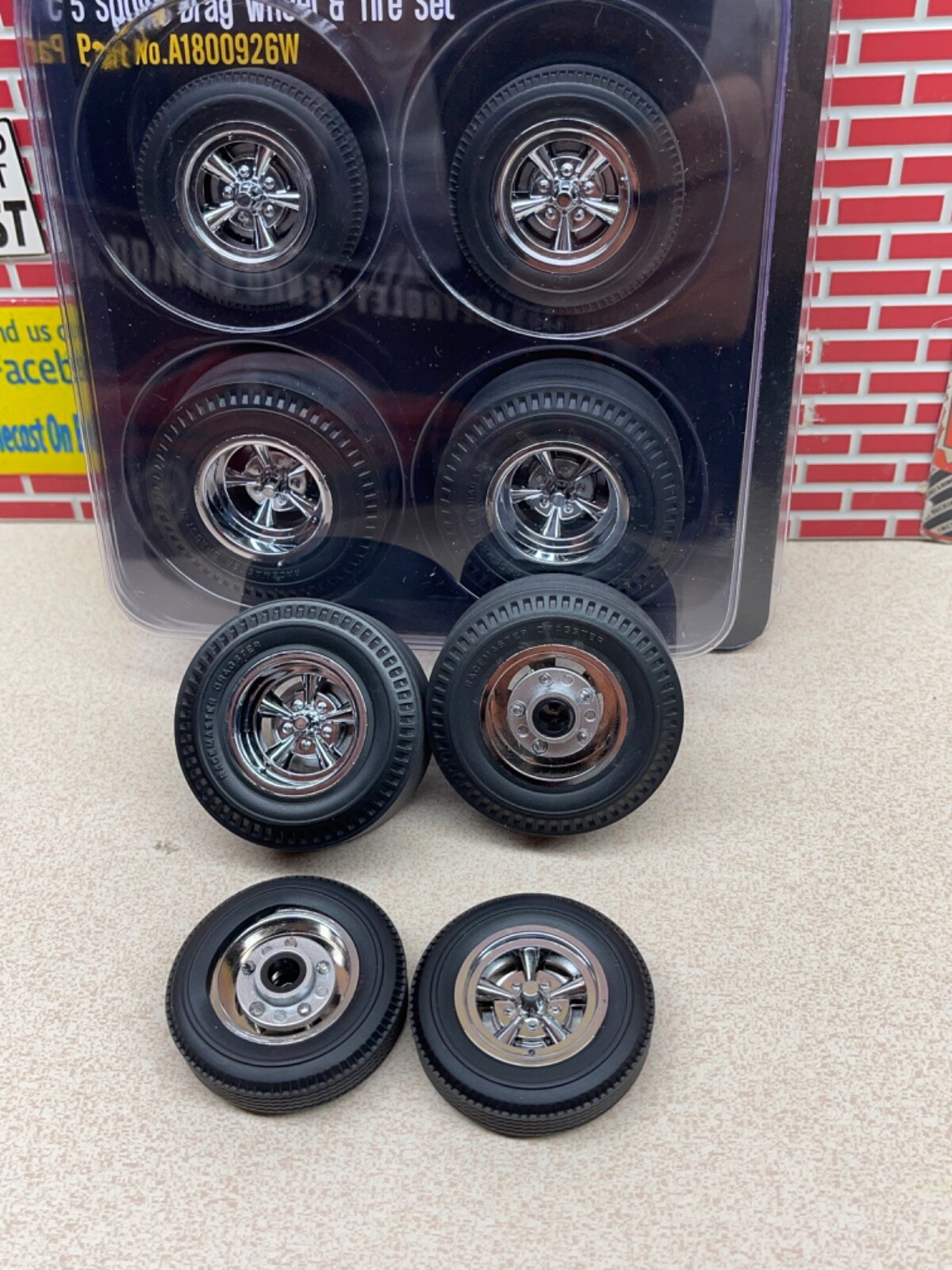 1/18 ACME Drag Wheel and Tire Set From The Mazmanian Corvette A1800926W