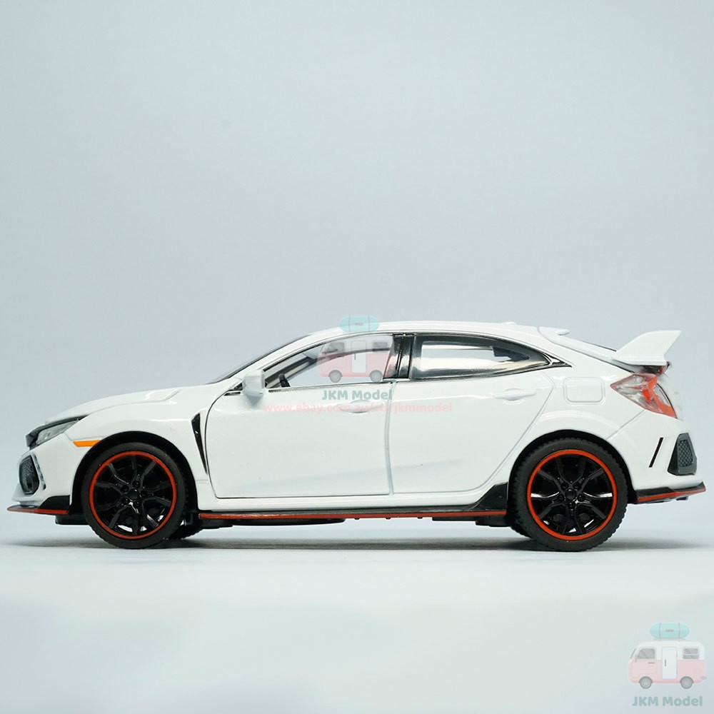 1:32 Honda Civic Type R Model Car Diecast Toy Vehicle Collection Kids Gift White