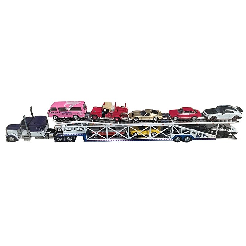 GCD 1:64 Jumbo Double-layer Alloy Car Carrier-Extra-long Giant Transport Model