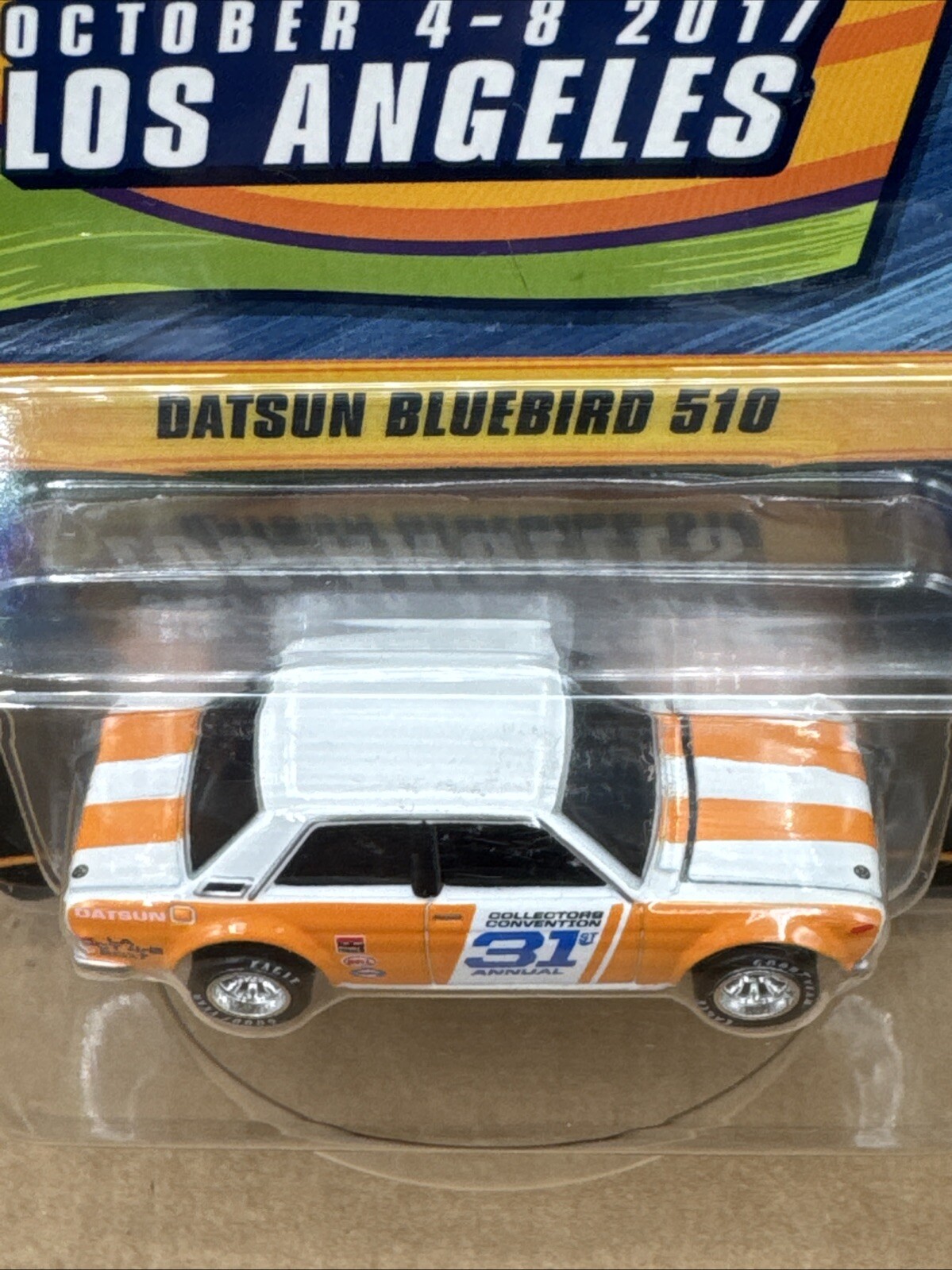 👀LOW #00117 2017 Hot Wheels WHITE DATSUN BLUEBIRD 510 LAX 31st Convention JDM👀
