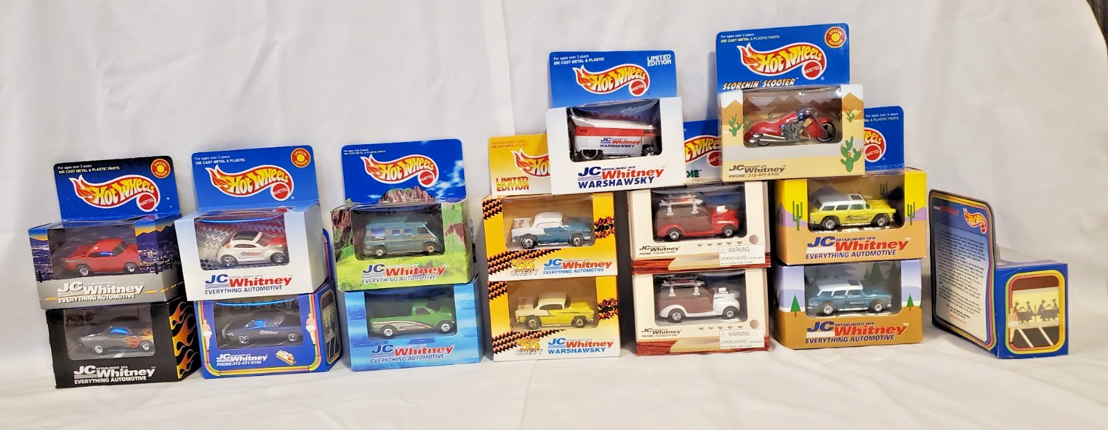 (15) 96-2000 HOT WHEELS JC WHITNEY LIMITED EDITIONS NMIB RARE/VTG/RARE NICE SET