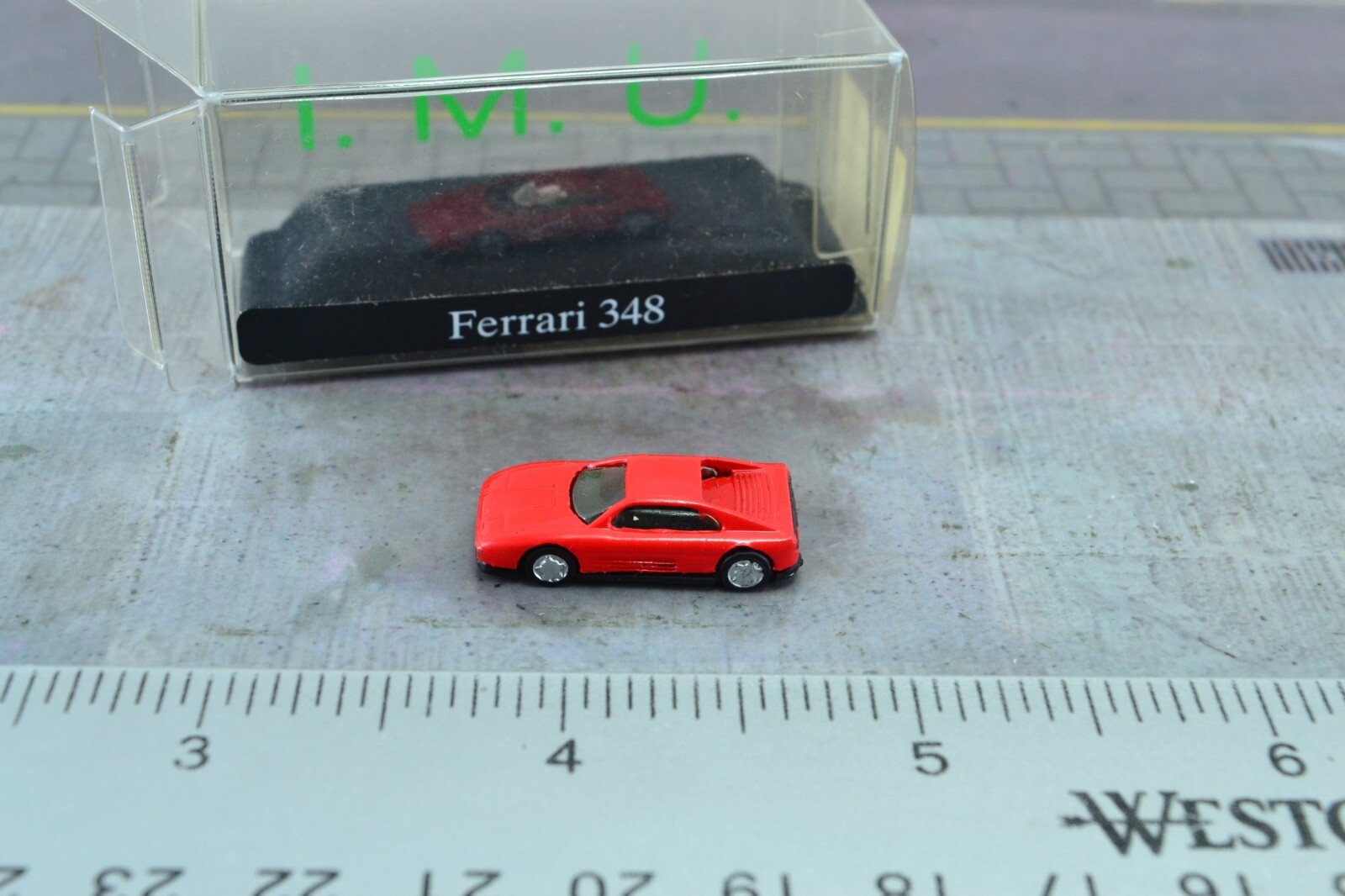 IMU 12031 Ferrari 348 (1900) Car Red Diecast Metal 1:160 N Scale