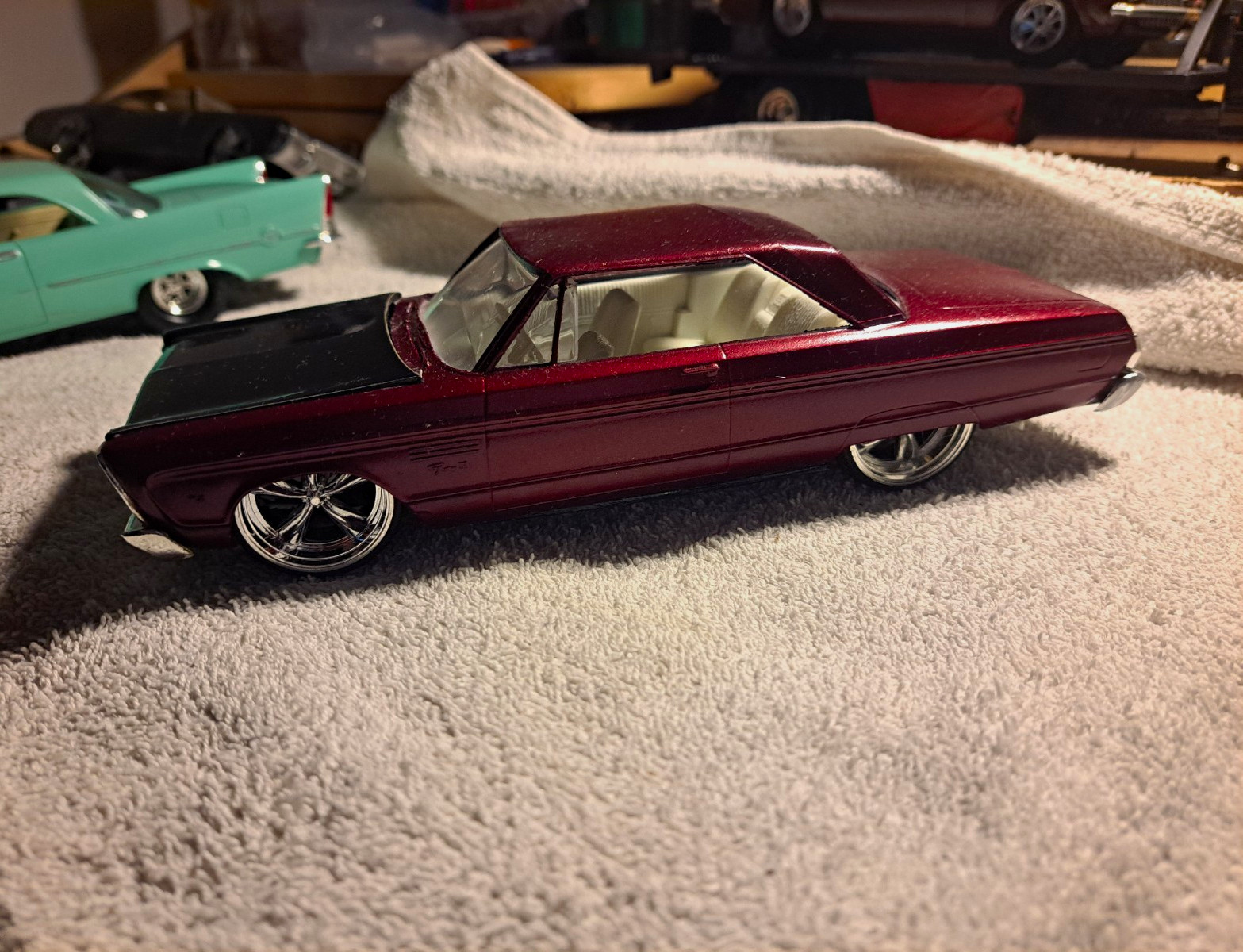 Ertl 1965 Model Car Vehicle – Burgundy/Black Colors Used