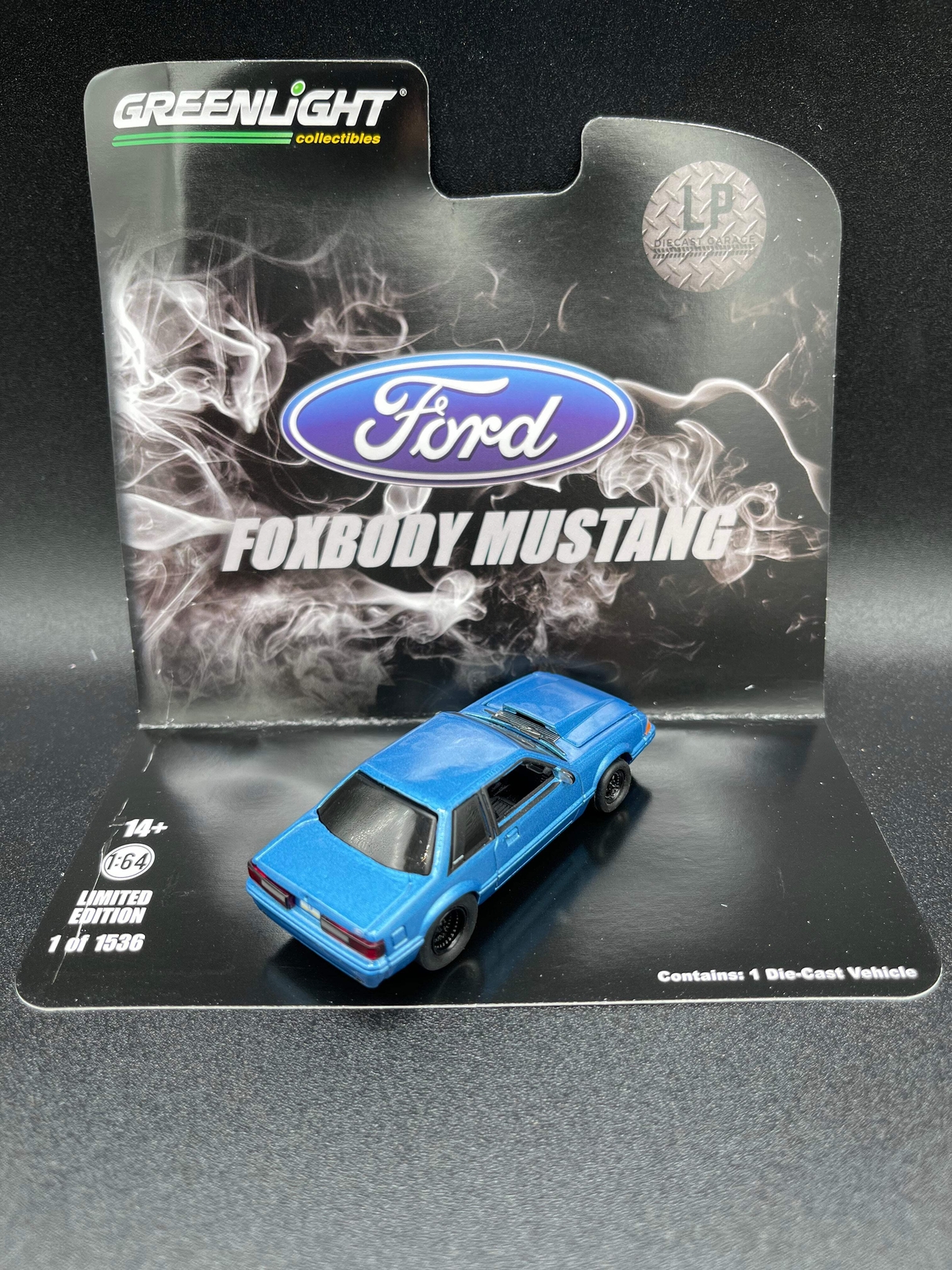 GREENLIGHT 1993 Ford Mustang 5.0 LX Coupe Bimini Blue LP 1:64 Diecast Promo