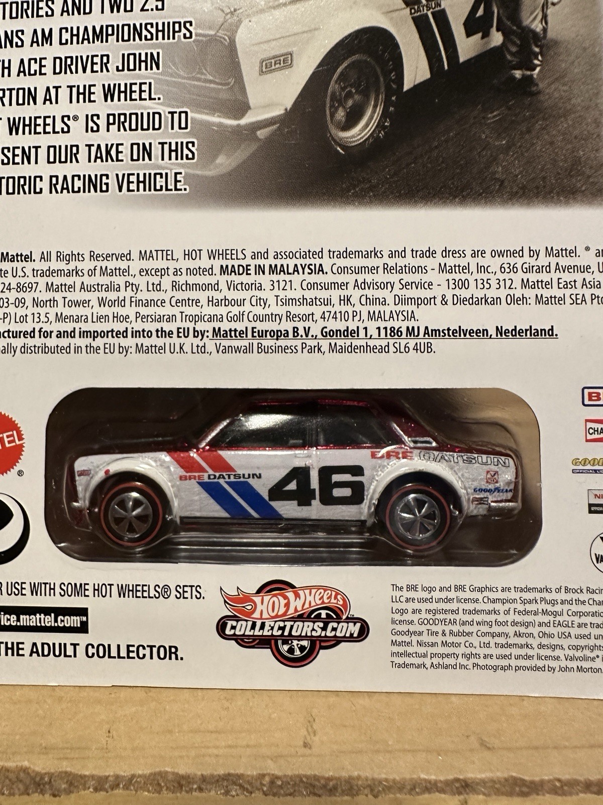HW 2013 RLC Series 12 – BRE Datsun Bluebird 510 #2519 of 3000- 3 Autographs Rare