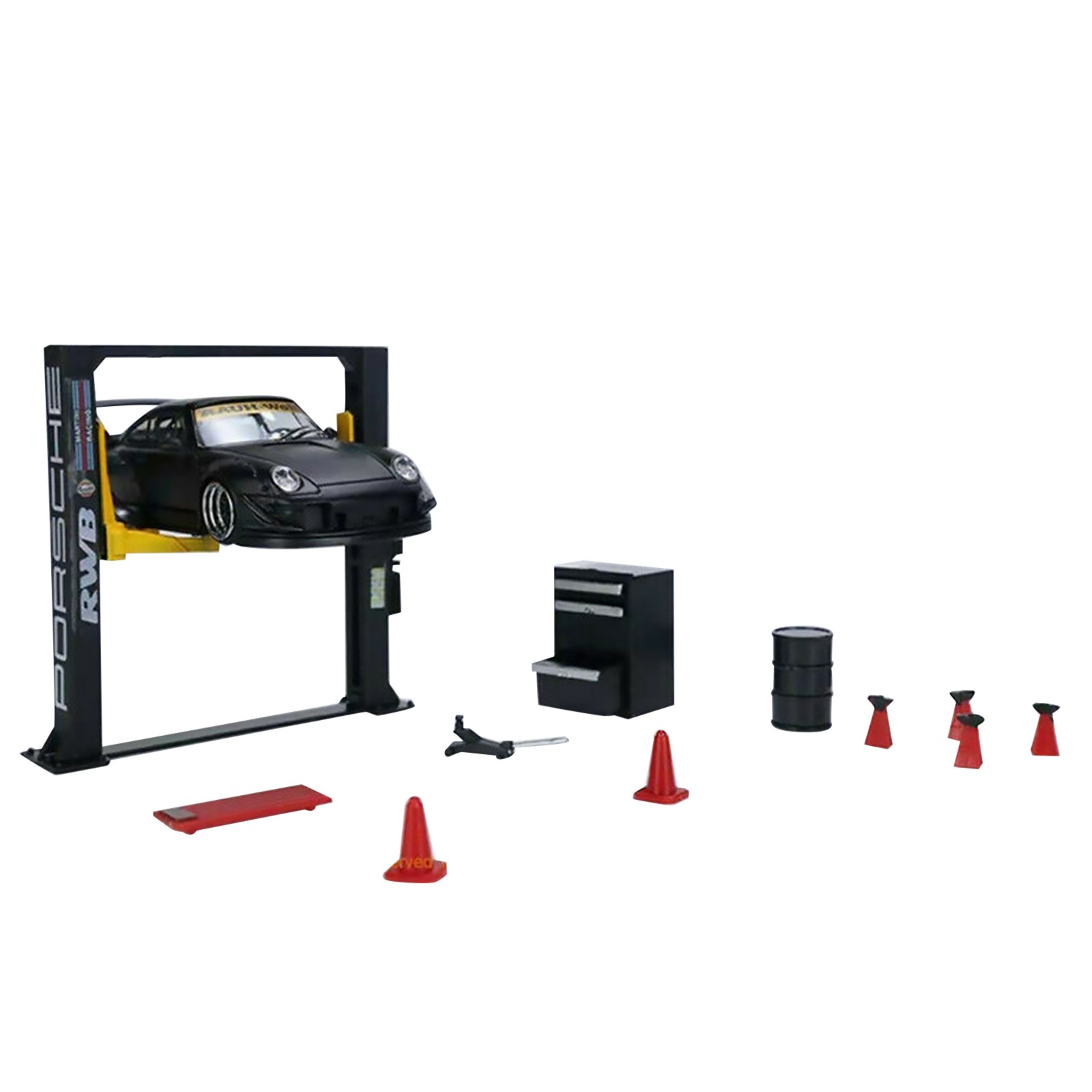 ABS 1/64 Model Car Display Diorama Garage Maintenance Tools Set Decoration;