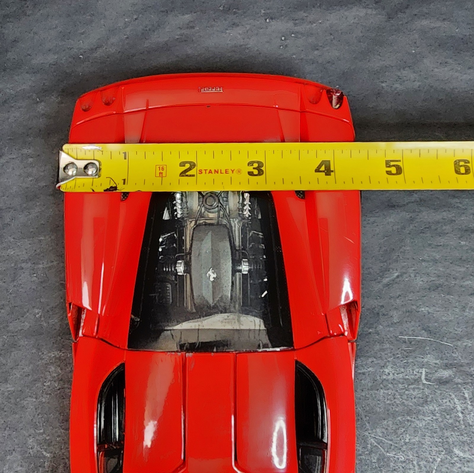 Rare Mattel Retro 2002 Y2K Hot Wheels Ferrari Enzo 1:18 Red Car Vtg Diecast V12
