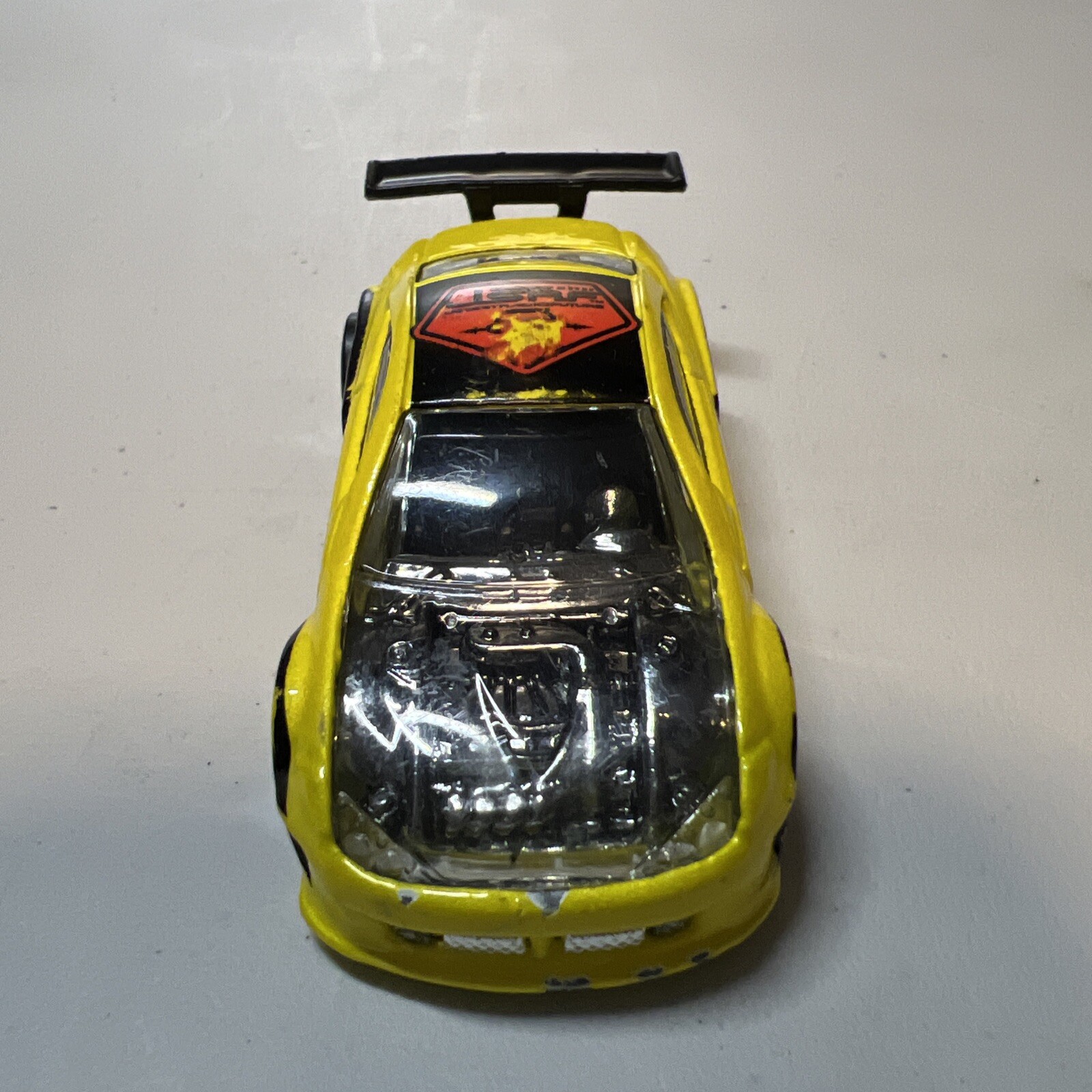 2001 Hot Wheels CUSTOM COUGAR Yellow w/Chrome Pr5 Spokes J17