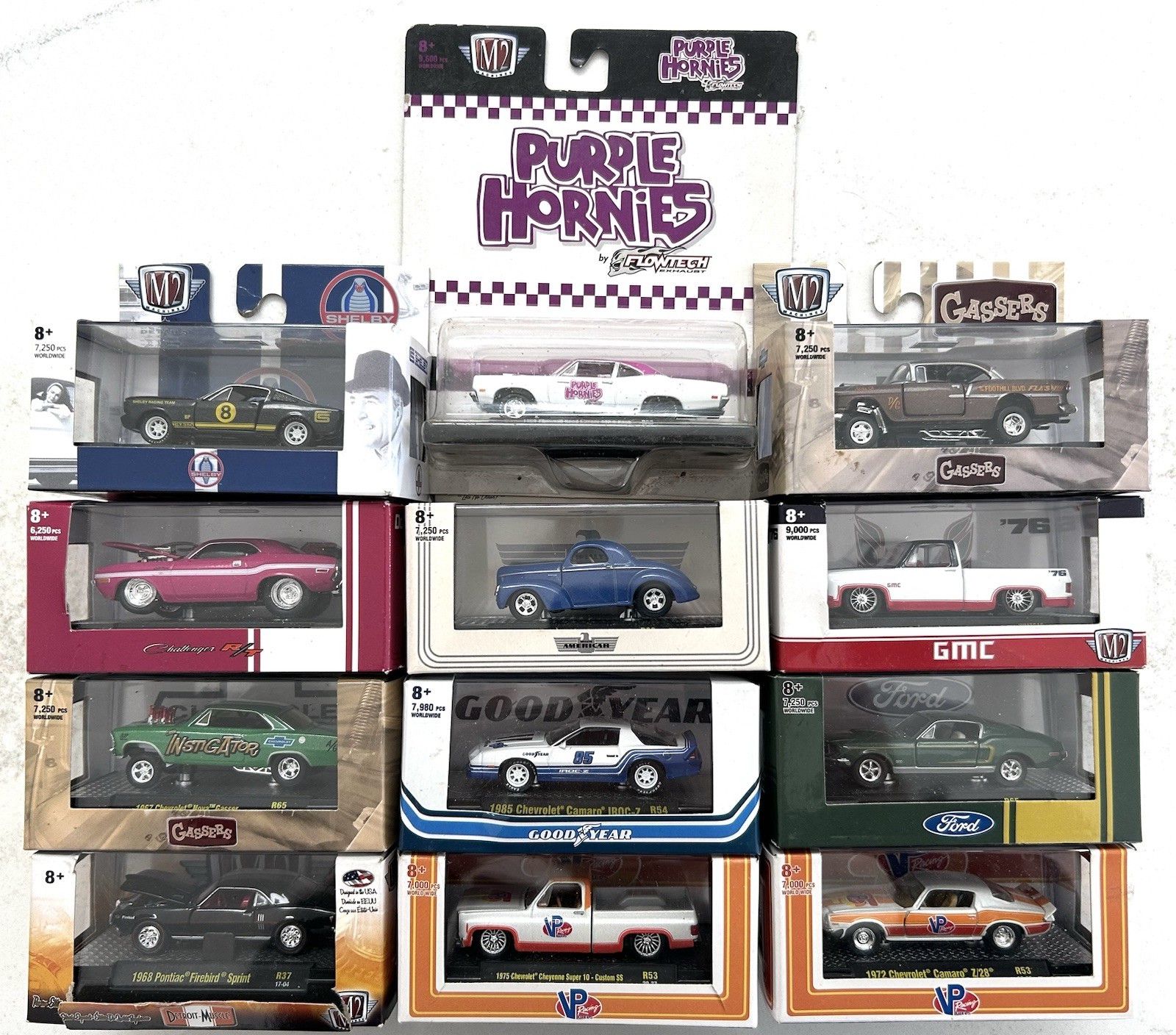 Lot of 12 M2 Machines Diecast Cars 1:64 Mixed Models Collector Lot
