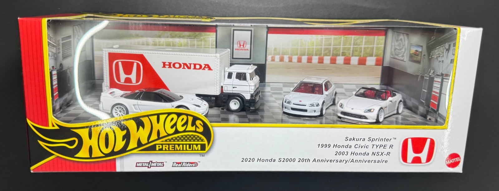 Hot Wheels 2025 Premium Collector Diorama Honda Set Civic Type-R, NSX-R, S2000