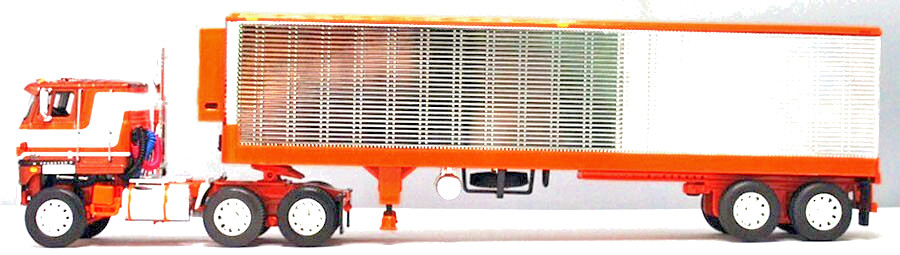 DCP FIRST GEAR 1/64 SCALE INTERNATIONAL TRANSTAR CABOVER BRONZE, ORANGE &WHITE