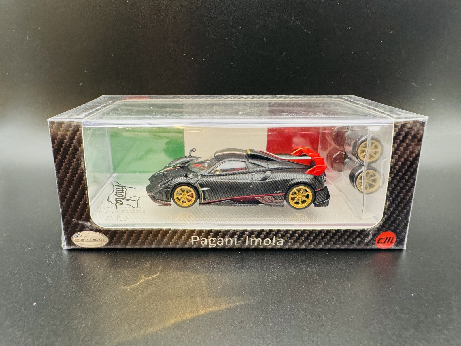 CM Model Pagani Imola Full Dry Carbon Black 1/64