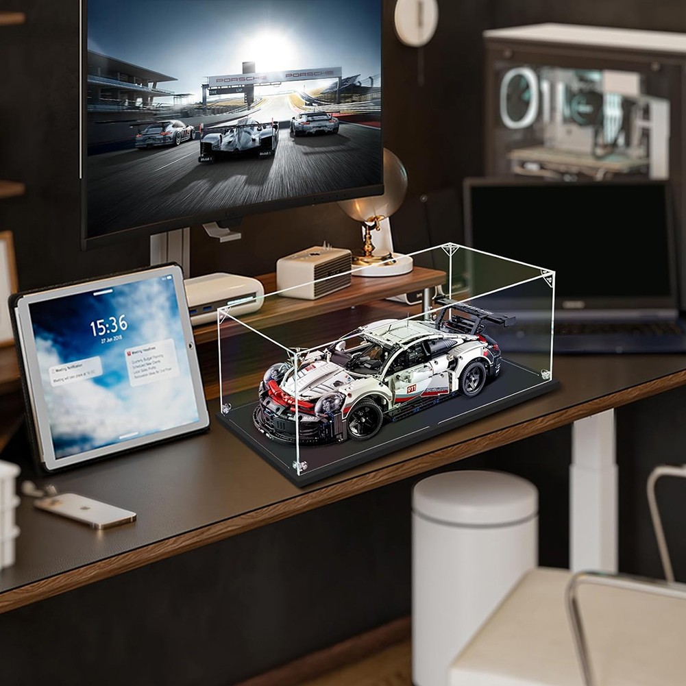 1-4Pcs Dustproof Clear Acrylic Display Case 25*15*10cm for 1/24 Scale Car Model
