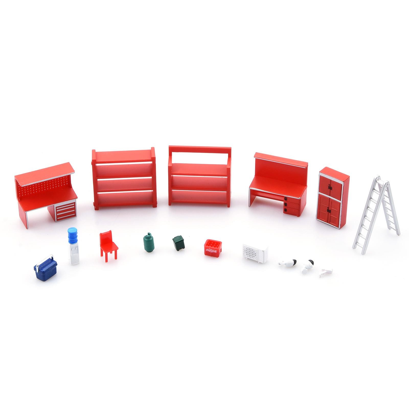 1/64 Dioramas Model Display Furniture Tools Deco Garage Parking Lot Model Scene