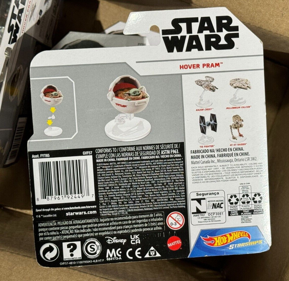Hot Wheels Star Wars Starship Mandalorian The Child Hover Pram