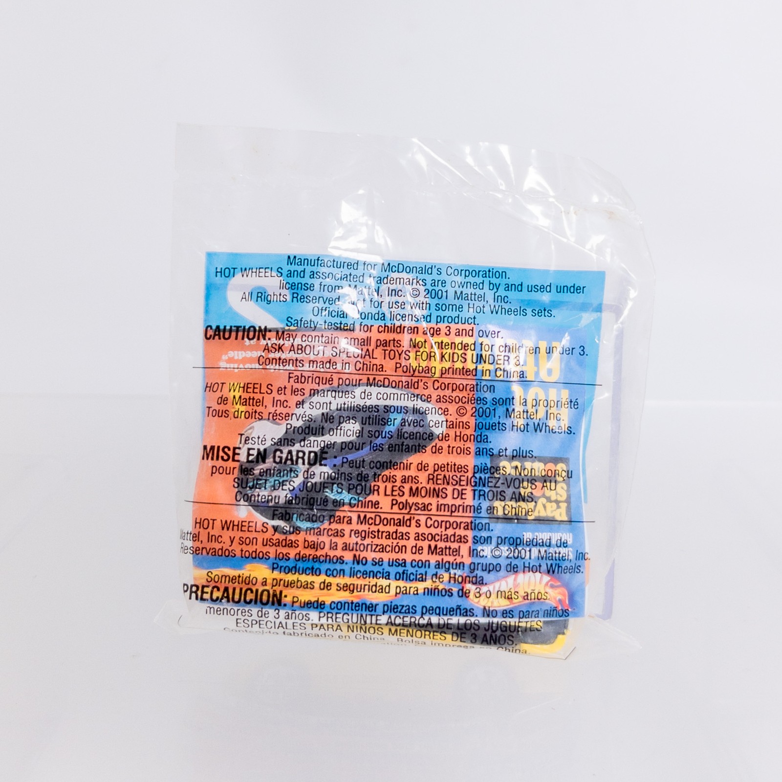 Hot Wheels – McDonald’s Happy Meal Toy – 2001 #2 Honda Civic w/Stickers *NM*