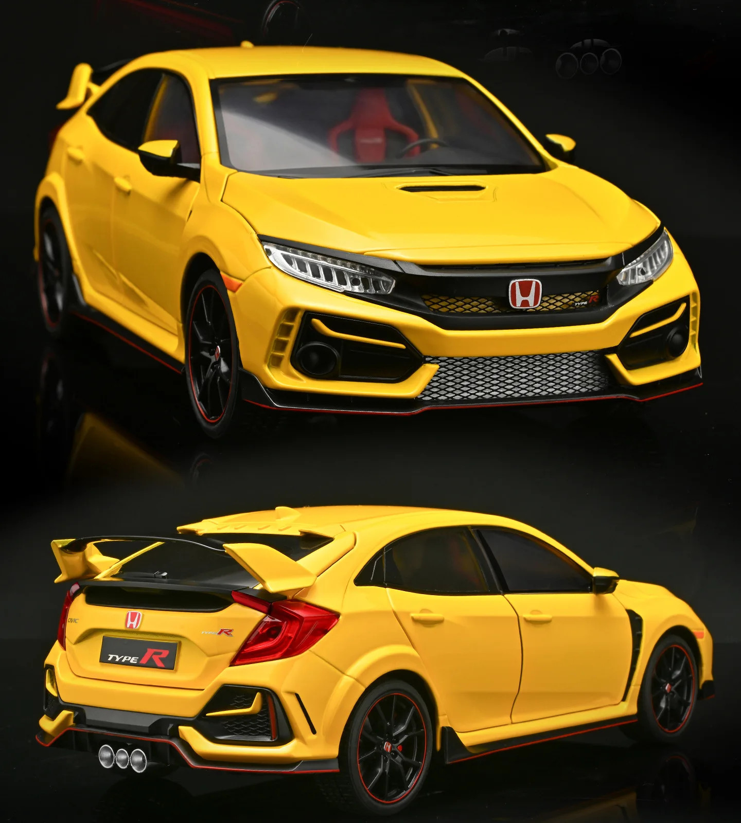 1:18 HONDA CIVIC TYPE-R 2020 Alloy Diecast Car Model Miniature Scale Kid’s Gift