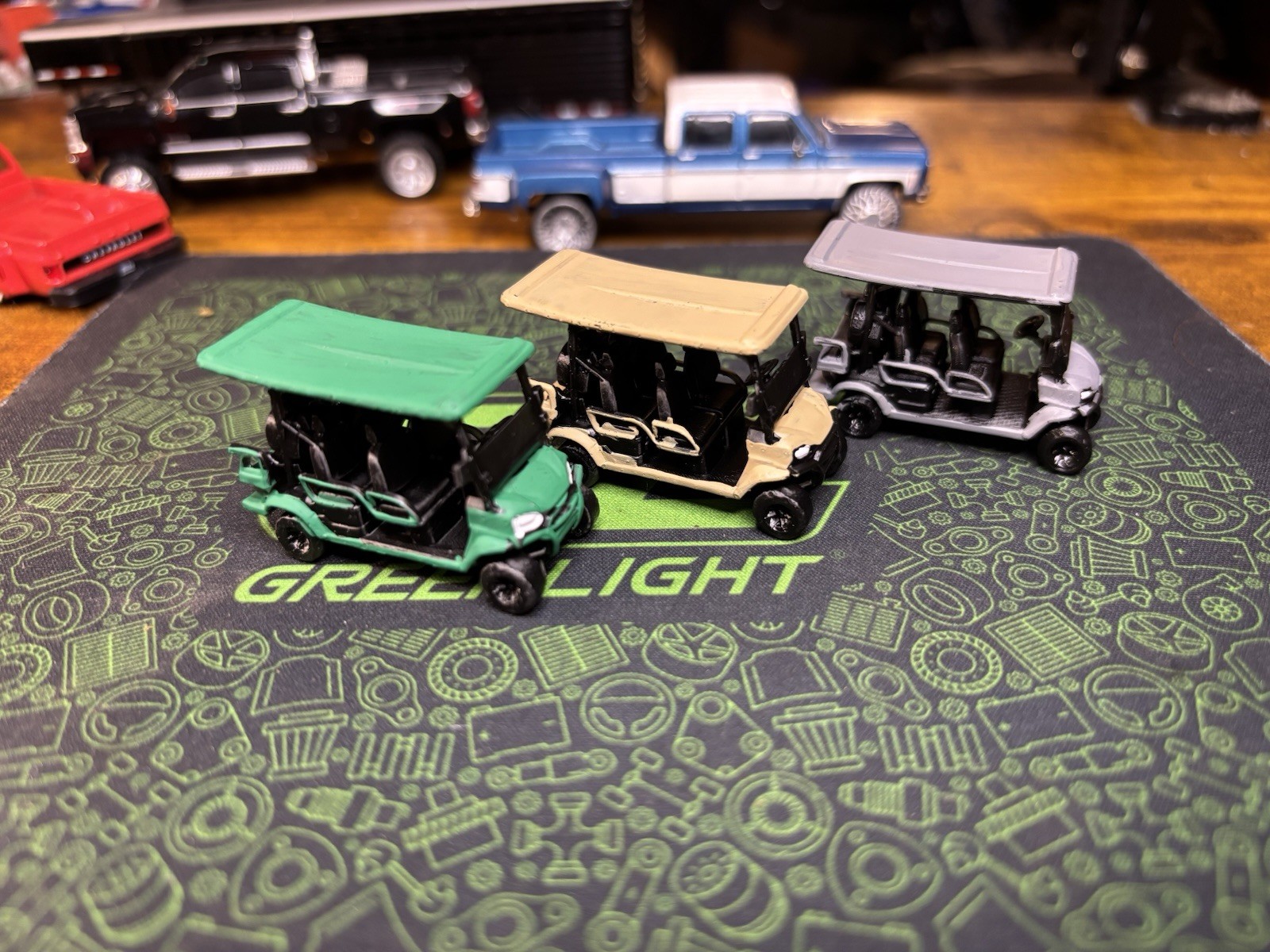 1/64 3D Printed Golf Cart Farm Diecast Diorama Greenlight 3x Variety