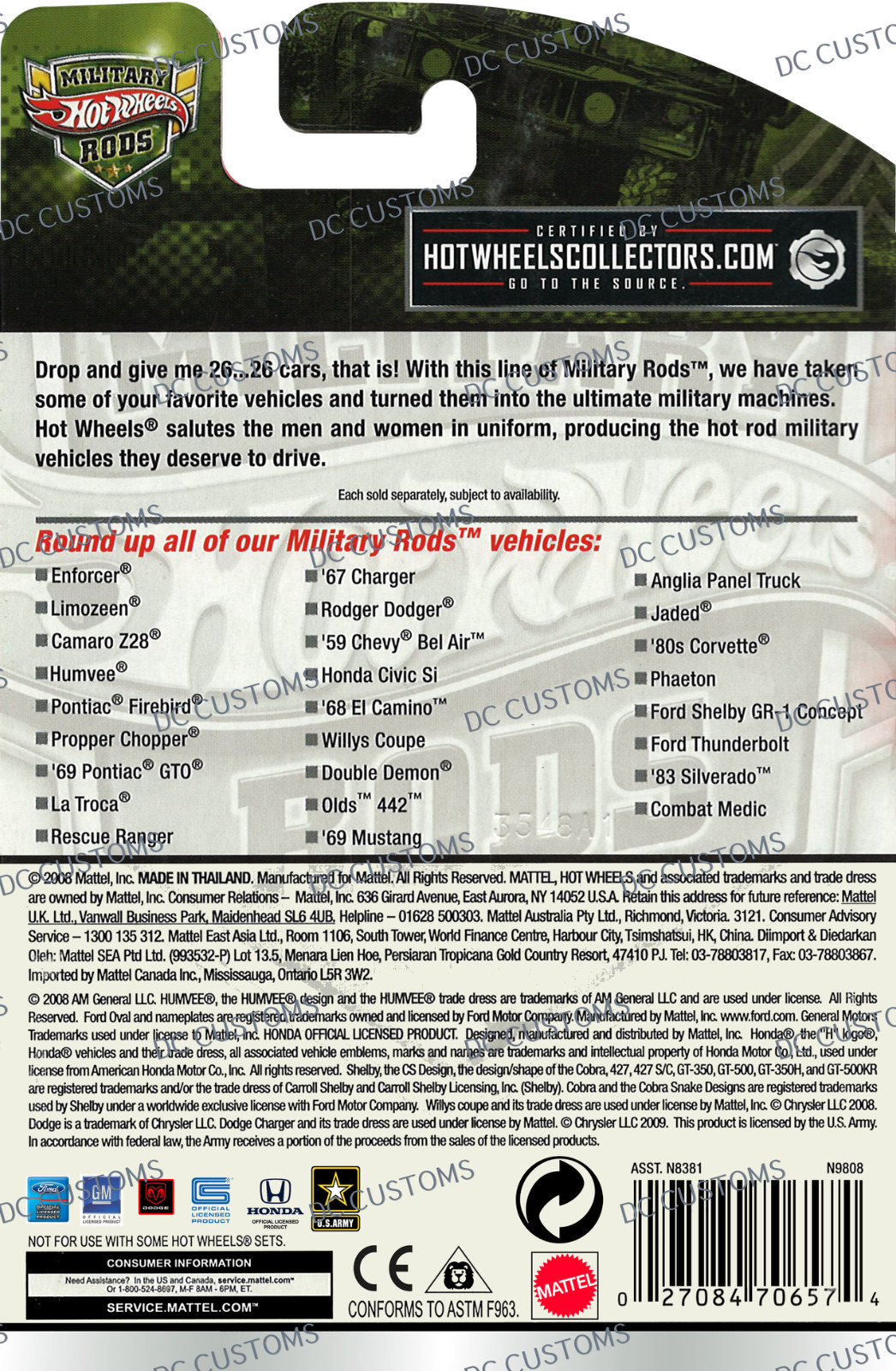 CUSTOM CARD FOR HW MILITARY ROD SILVERADO