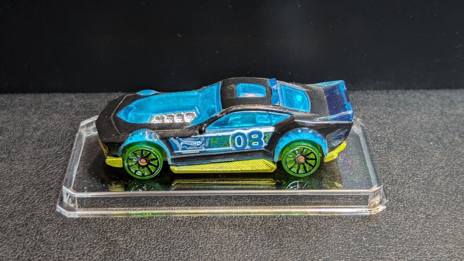 2013 Hot Wheels HW Race #173 Drift Rod Black and Clear Blue
