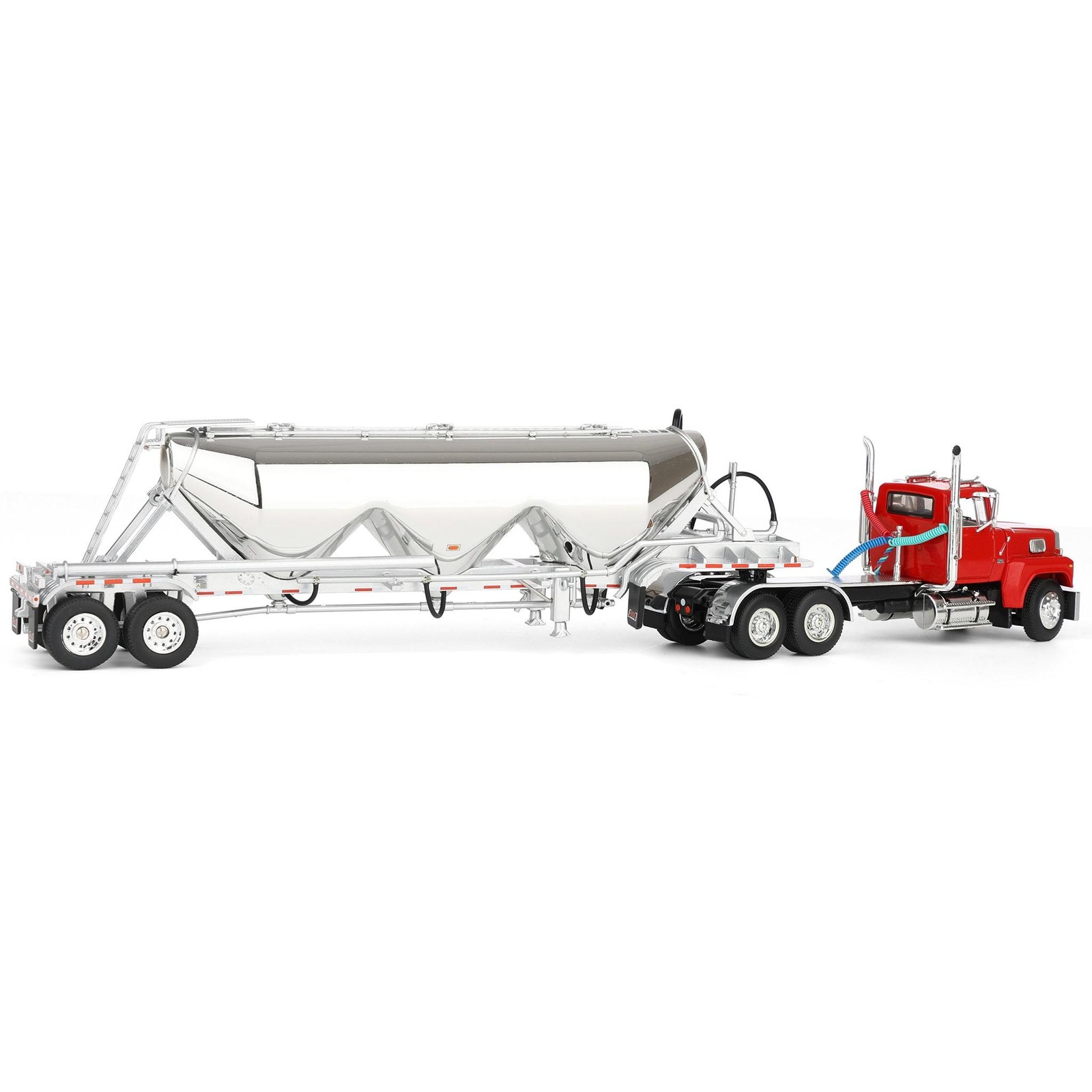 1/64 Heil Red Ford LTL 9000 Day Cab with Heil Pneumatic Tank Trailer DCP 60-2103