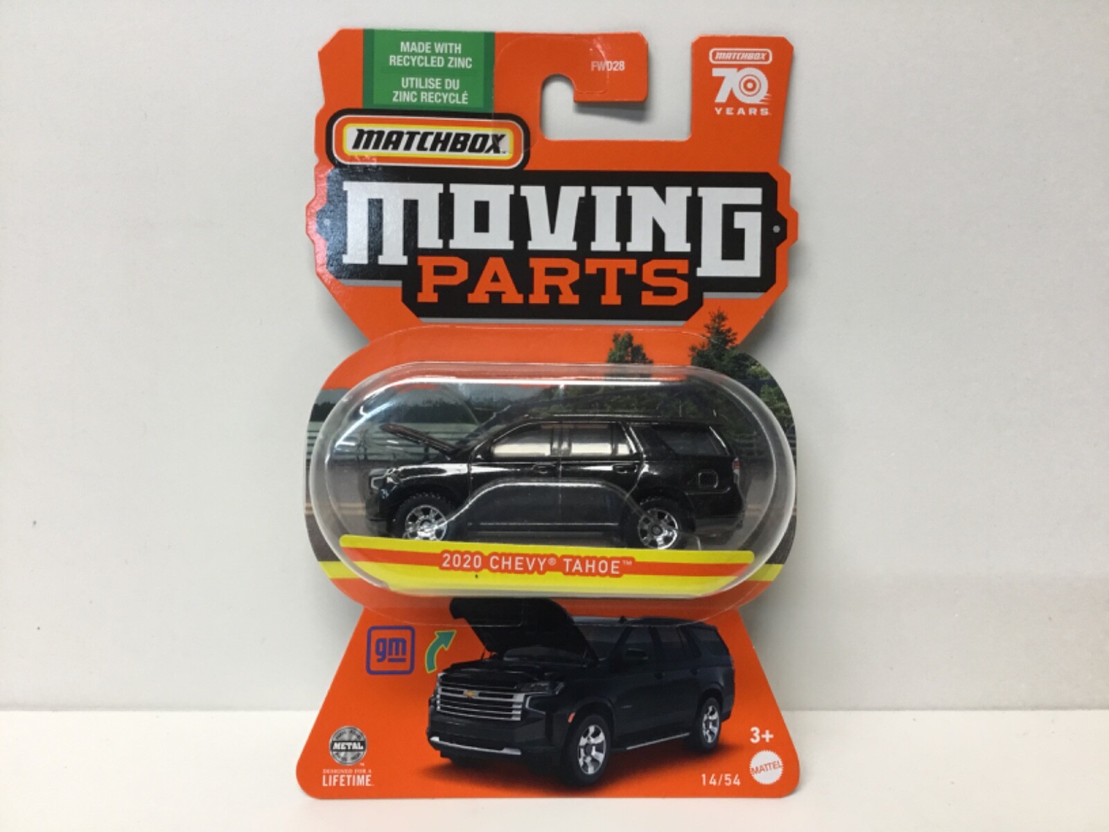 2023 MATCHBOX MOVING PARTS 2020 CHEVY TAHOE – 14/54 , BLACK 70 YEARS ANNIVERSARY