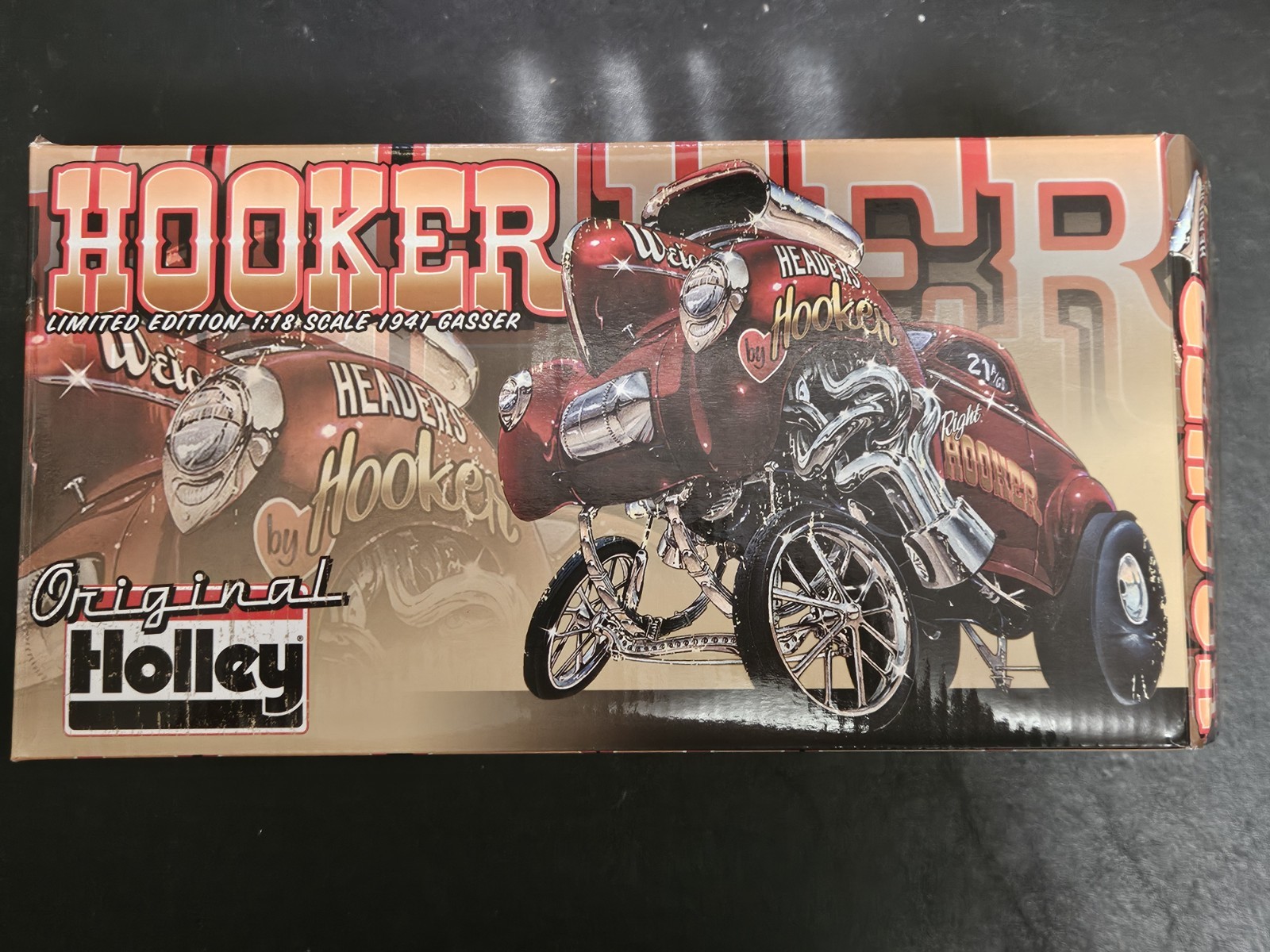 Acme 1:18 1941 WILLYS GASSER HOOKER HEADERS HOLLEY NHRA DRAGSTER A1800910. NEW!