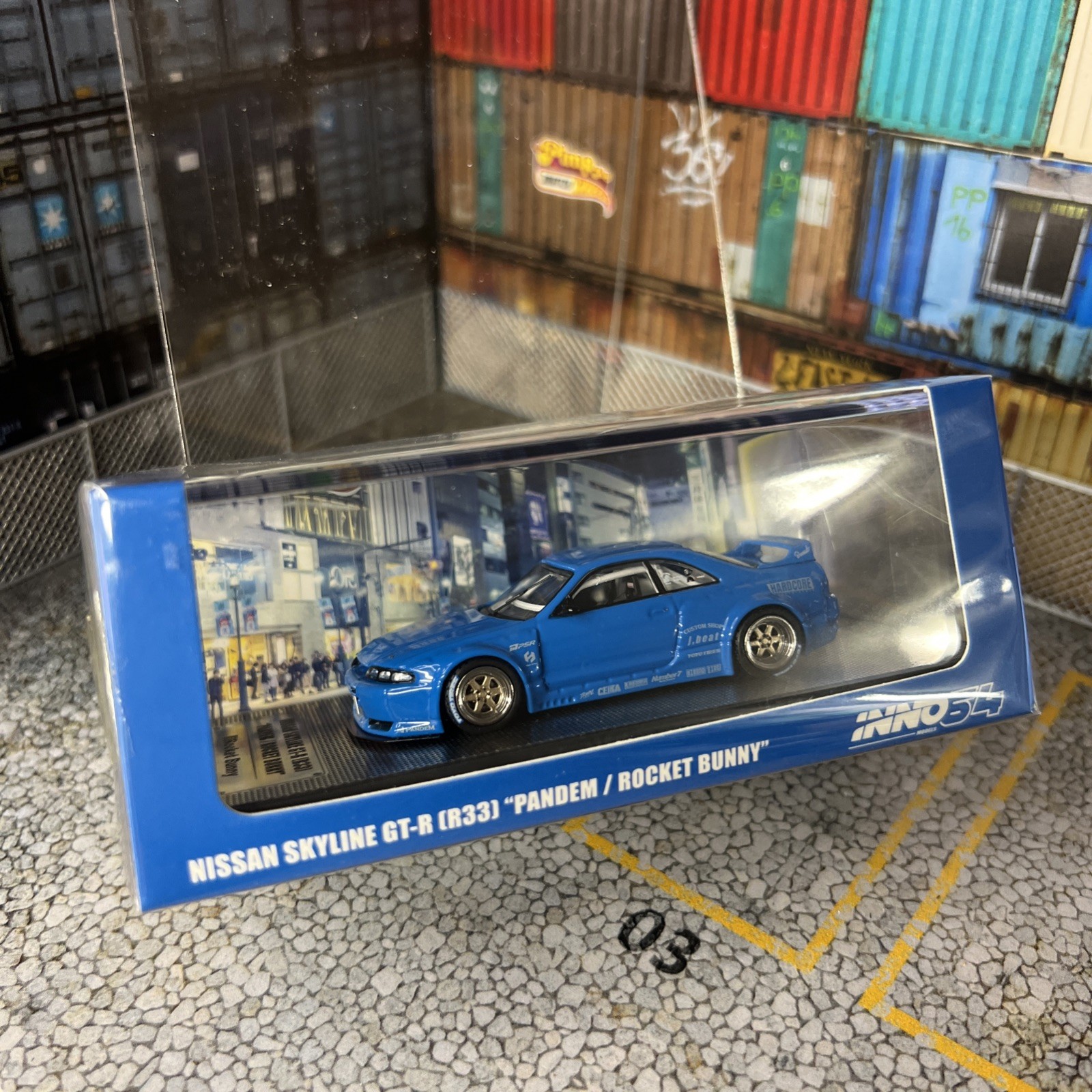 1/64 INNO INNO64 Nissan Skyline GTR R33 PANDEM Rocket Bunny Blue IN64-R33P-BLU