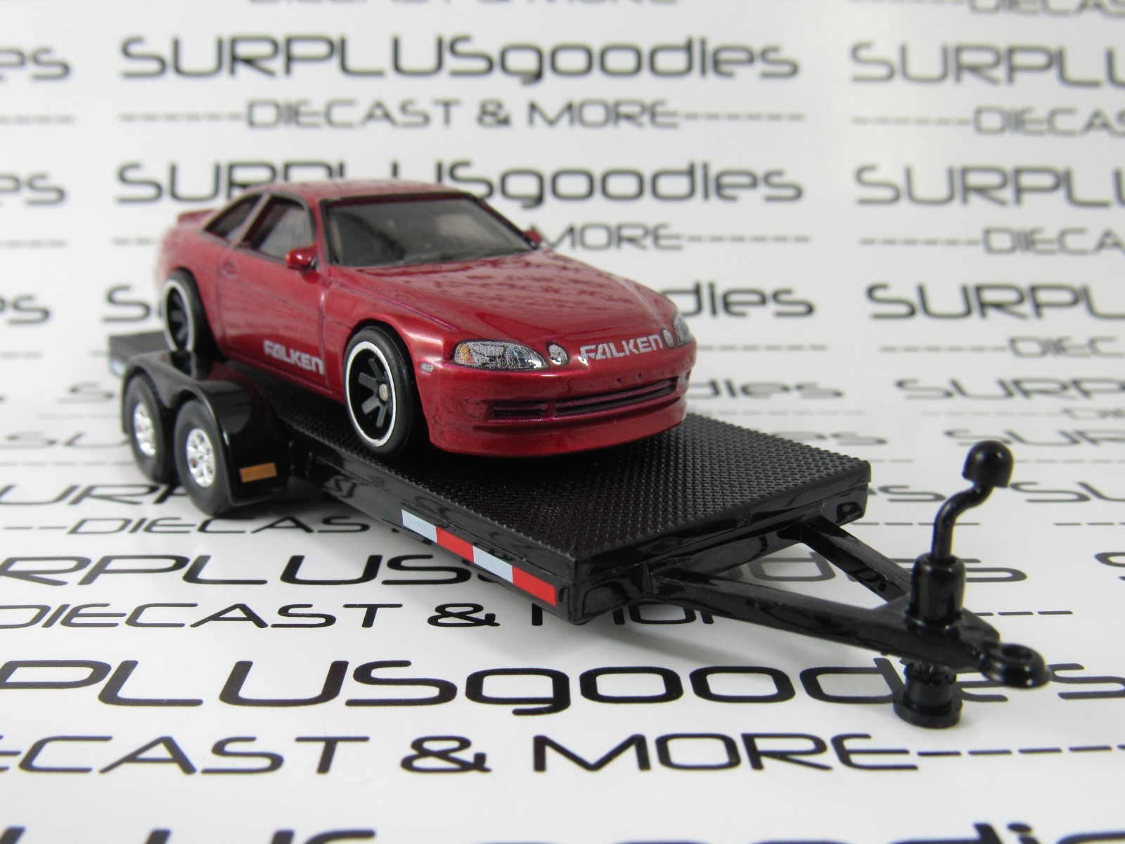 Hot Wheels 1:64 LOOSE Track Day: Dark Red 1996 TOYOTA SOARER JZZ30 w/Car Trailer