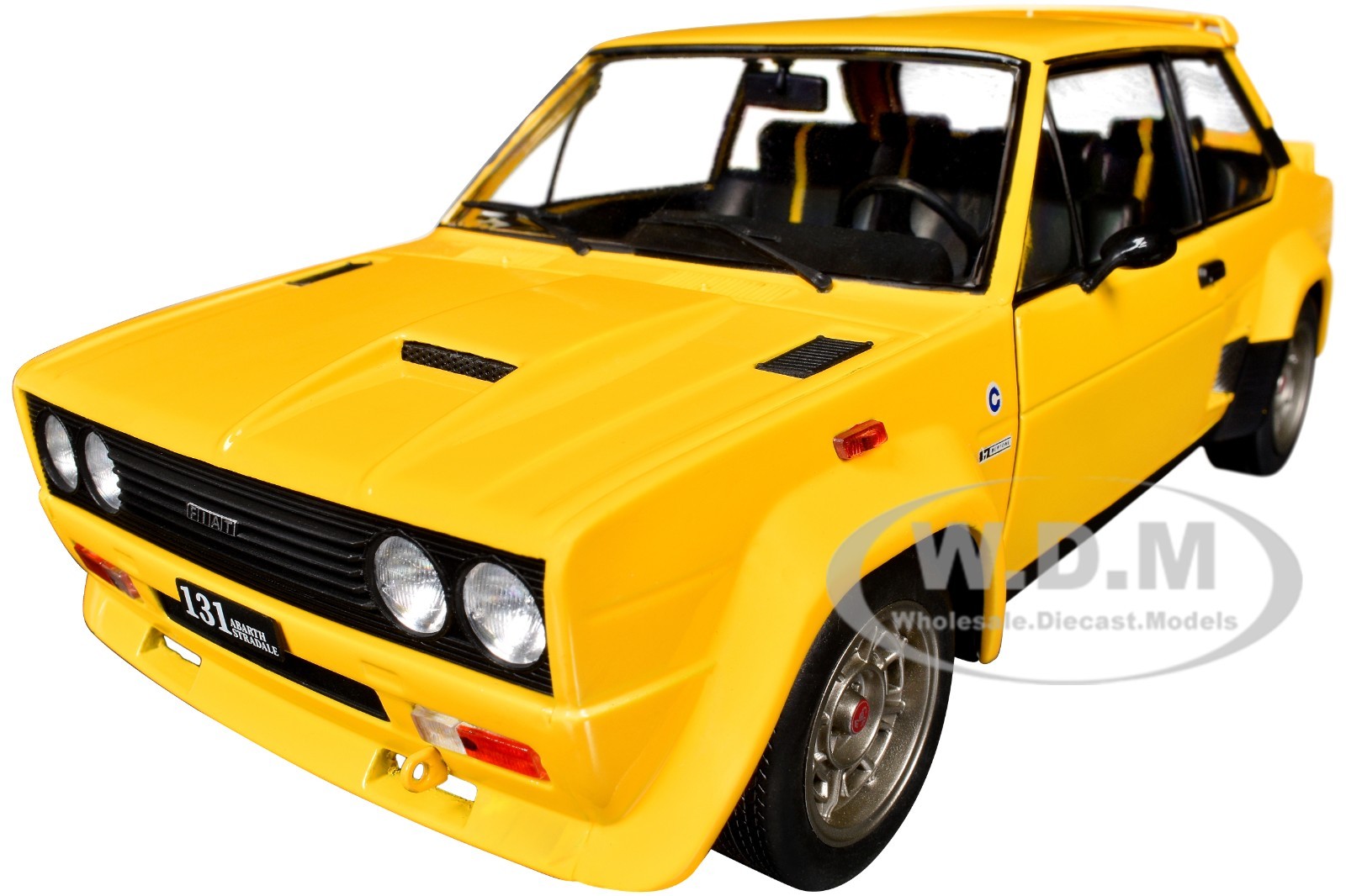 1980 FIAT 131 ABARTH YELLOW 1/18 DIECAST MODEL CAR BY SOLIDO S1806006