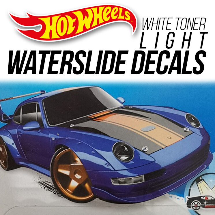 1/64 Scale PORSCHE 993 / GT2 Head Tail Light WaterSlide Decal Custom Hot Wheelz