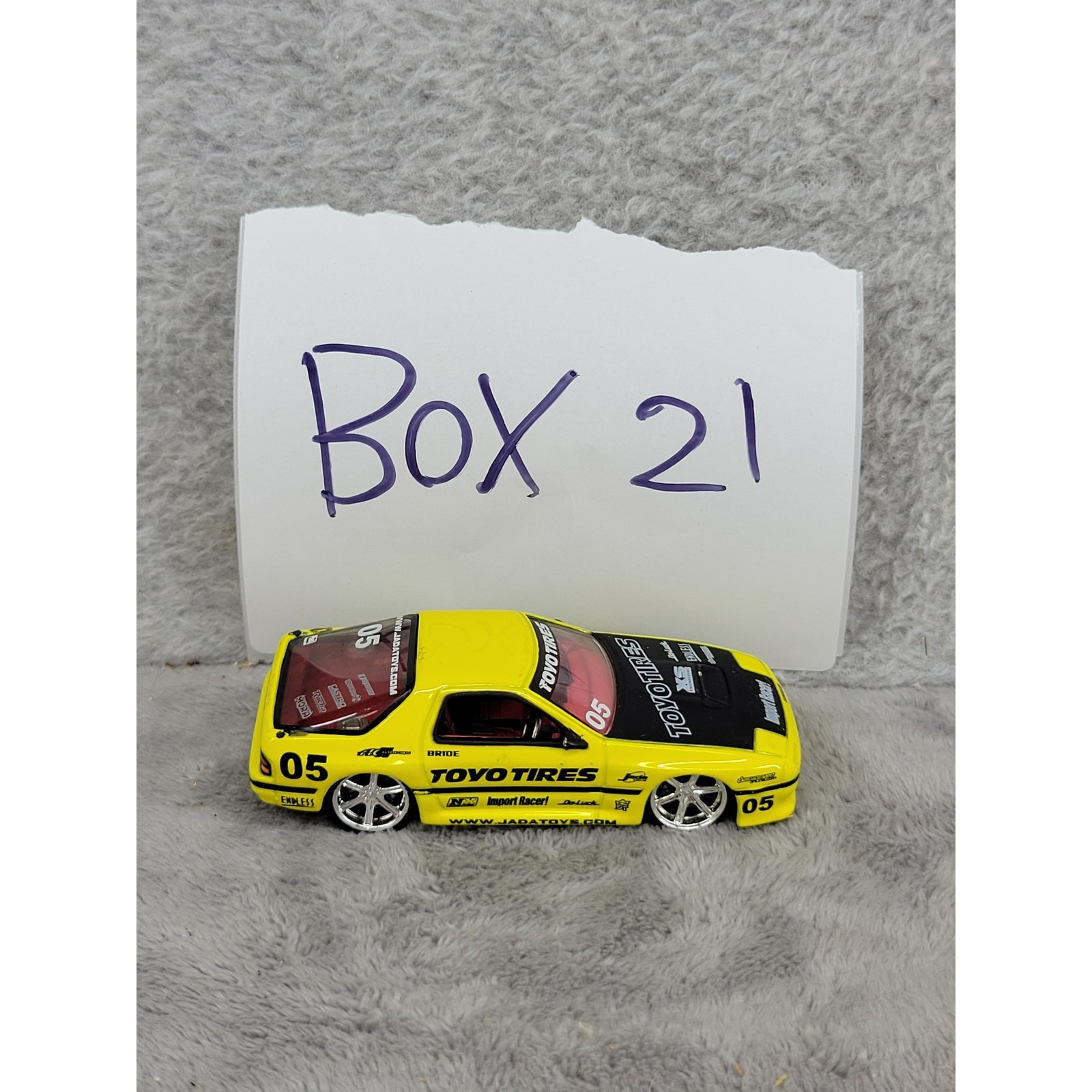 Jada Toys Import Racer Mazda RX-7 FC3S Yellow Toyo Tires 1:64 Diecast Car 05