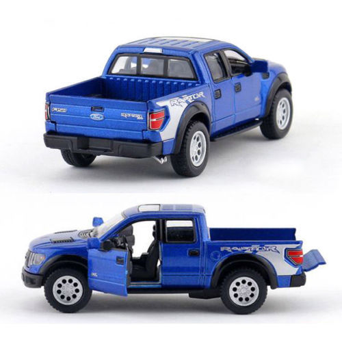 5″ Kinsmart 2013 Ford F-150 SVT Raptor SuperCrew 1:46 Diecast Model Truck- Blue