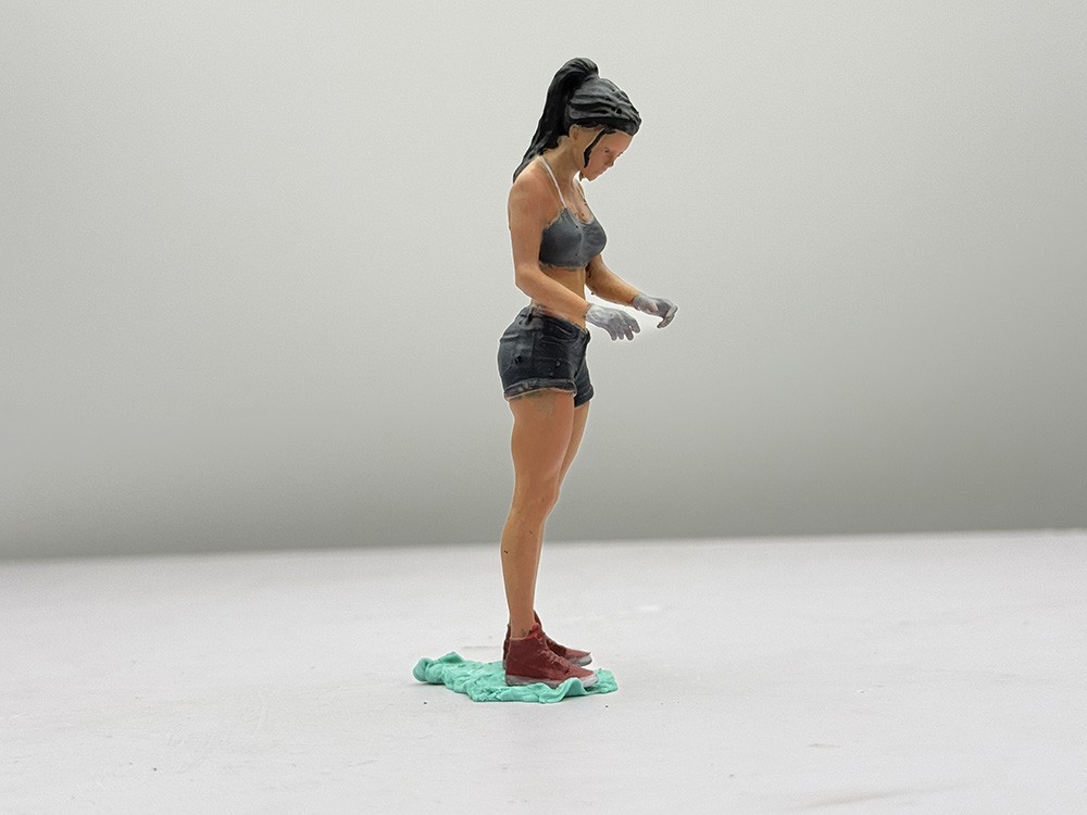 1/18 Miniatures Figures Mechanic Beauty Girl Scene Props Model For Cars Vehicles