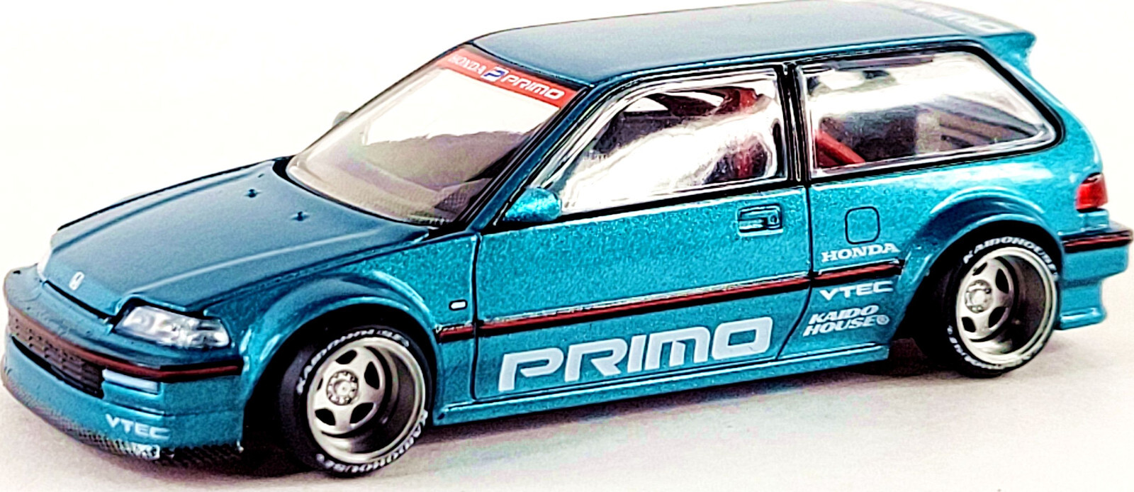 Kaido House x Mini GT Honda Civic (EF) Kaido Works V1 🟦 Teal KHMG126 1/64