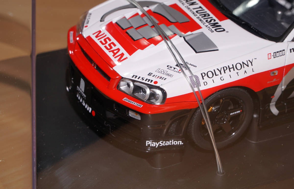 AUTOart 1/18 Gran Turismo NISMO GT-R R34 Display Case Collectible 13+ Used