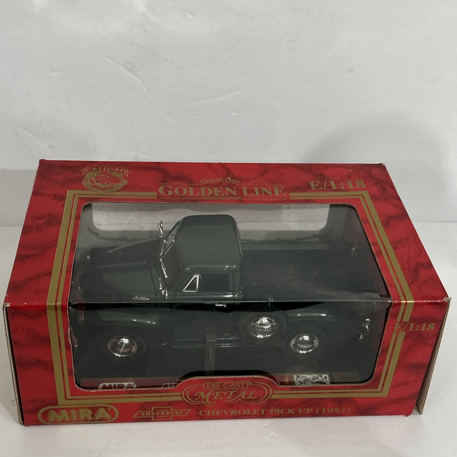 1953 Chevrolet 3100 Mira Golden Line 1:18 Pickup Truck Green Diecast w/Box