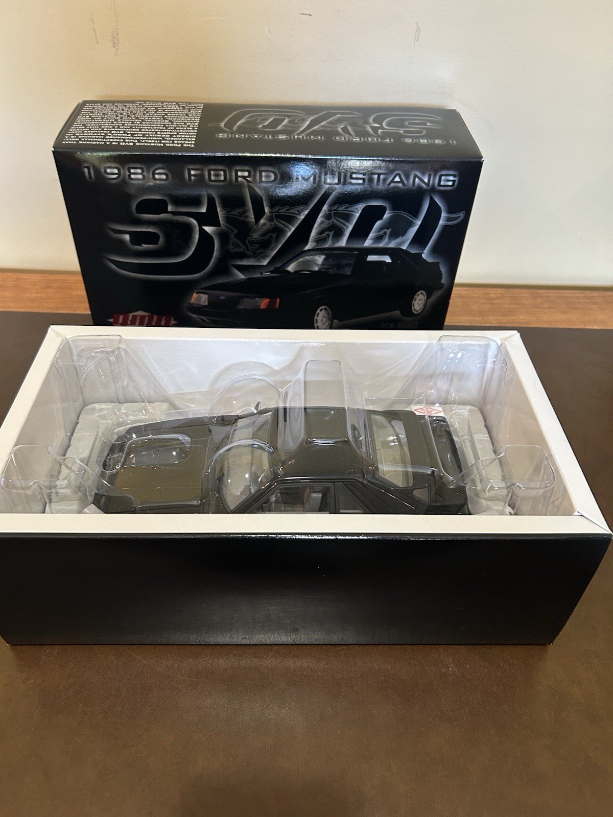 GMP 1:18 1986 Ford Mustang SVO Black Diecast Ltd Ed 1 of 1500 #0557 Part 8064