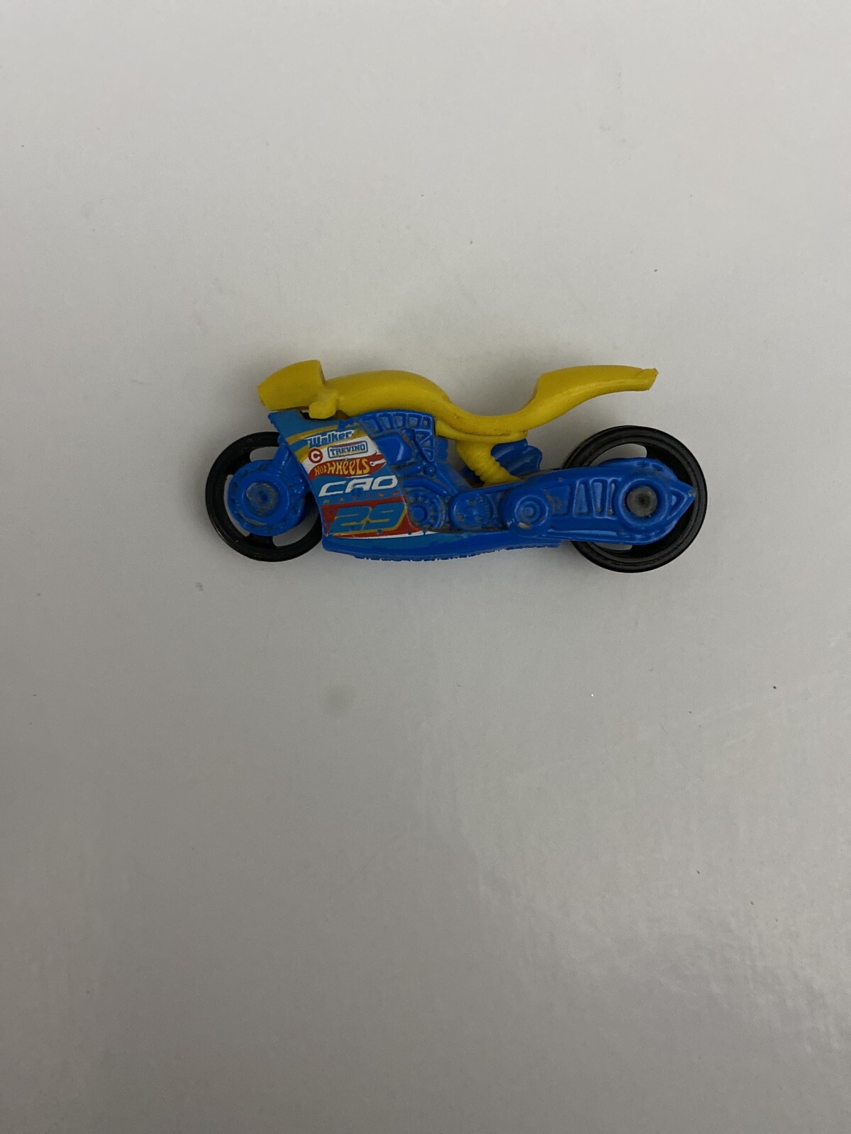 2014 Hot Wheels MOTORCYCLE Blue And Yellow