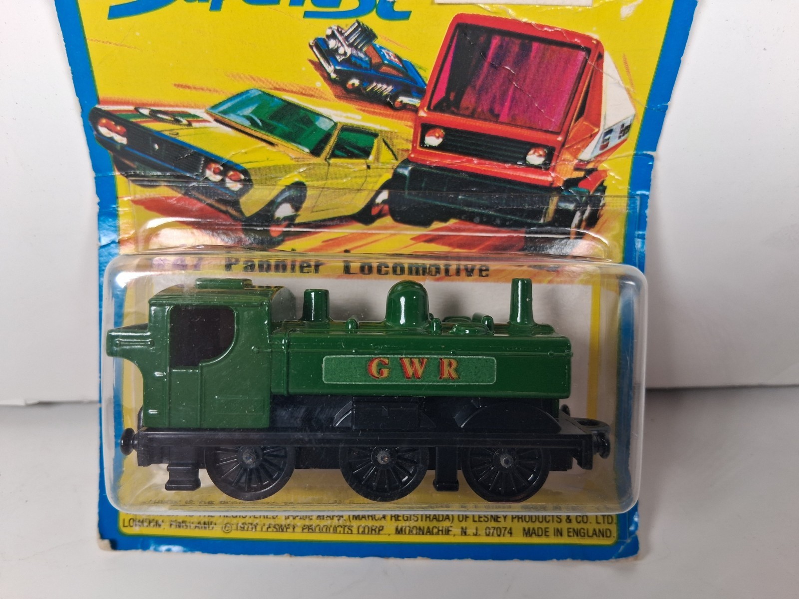 1979 Matchbox Lesney Superfast Pannier Locomotive #47 on Card