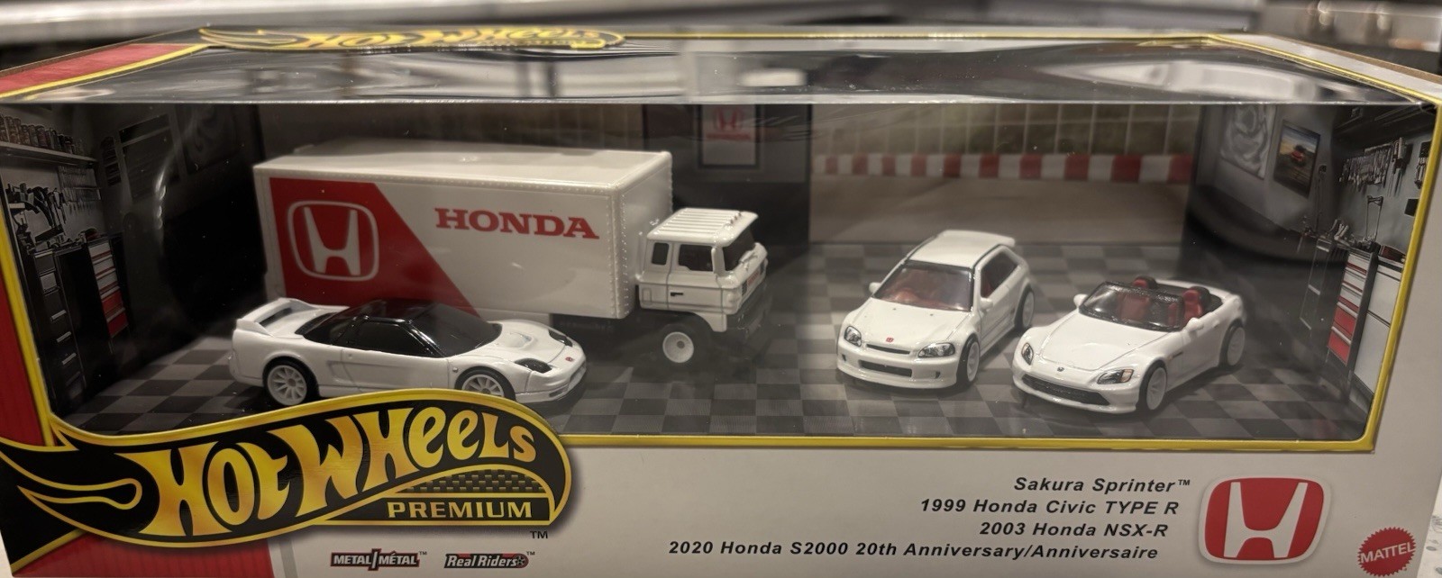 Hot Wheels 2025 Premium Collector Diorama Honda Set Civic Type-R, NSX-R, S2000