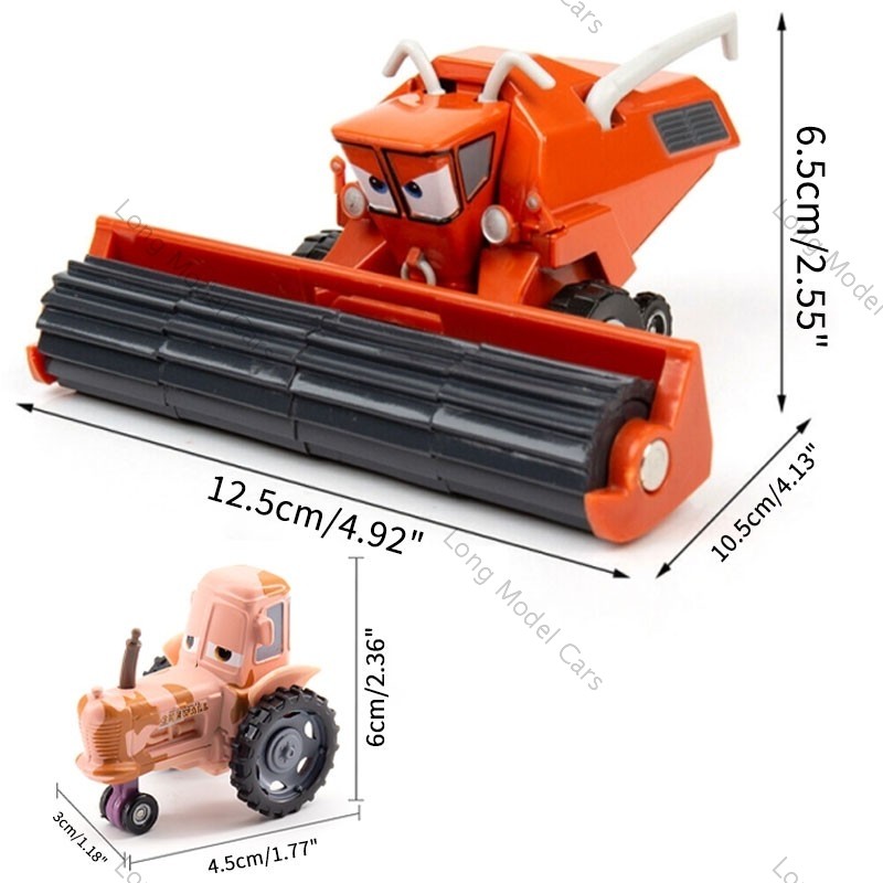 1-4 Pcs Disney Cars Movie Female Tractors & Frank Harvester Mater Die-cast Gift