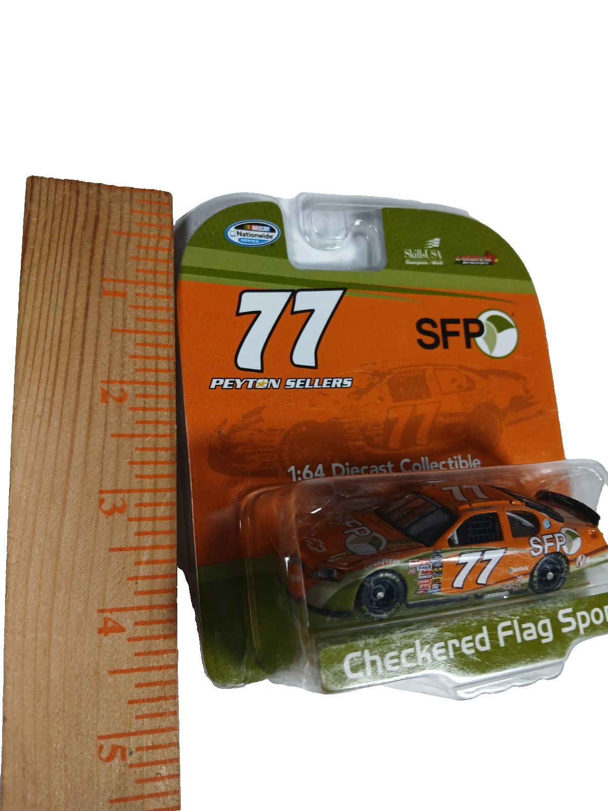 Chevrolet PEYTON SELLERS NASCAR 1:64 #77 SFP Checkered Flag Sports Orange Car