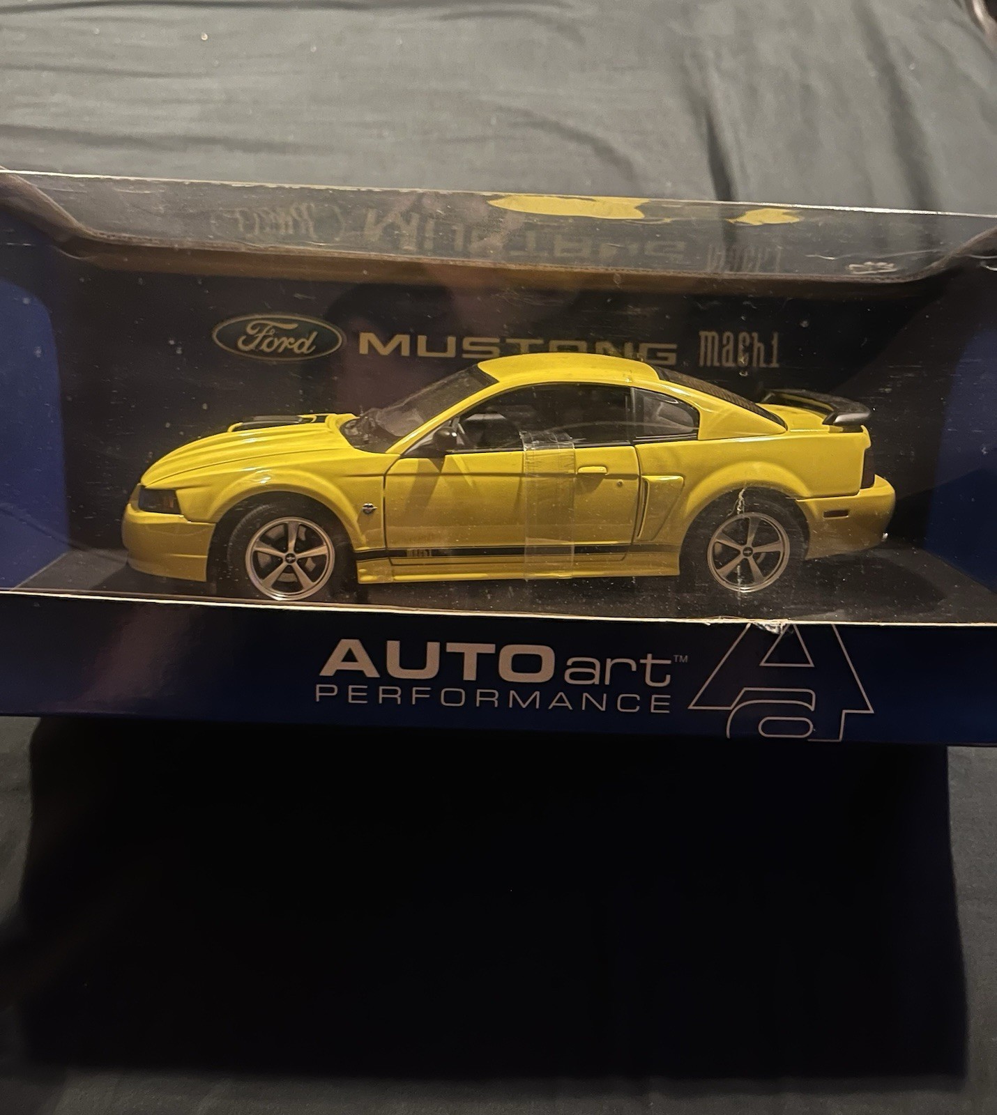 AUTOart Performance 1:18 2004 Ford Mustang Mach 1 Yellow Diecast Unopened