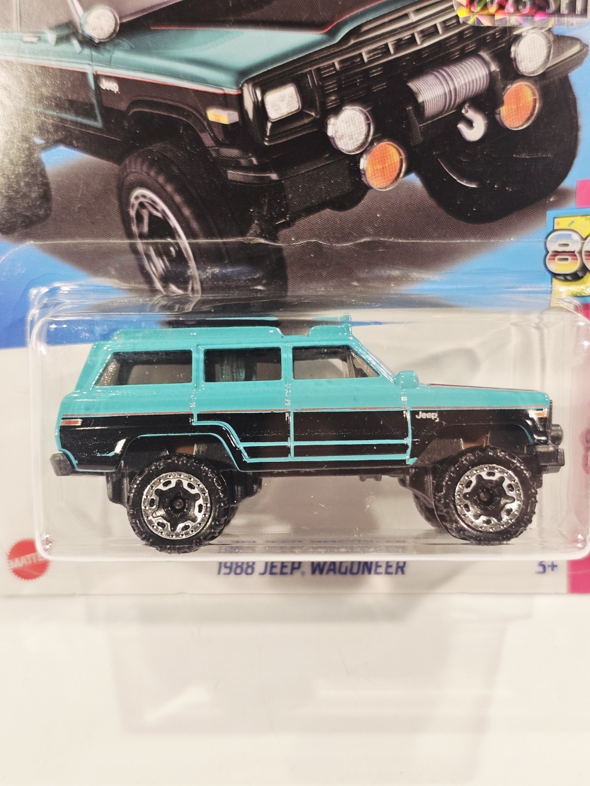 2023 Hot Wheels Kroger Exclusive 1988 Jeep Wagoneer Factory Sealed Sticker Teal