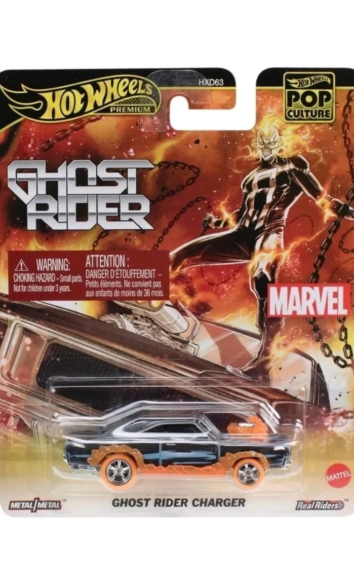 2025 Hot Wheels Premium Pop Culture Marvel Ghost Rider Charger 1:64 Diecast Car