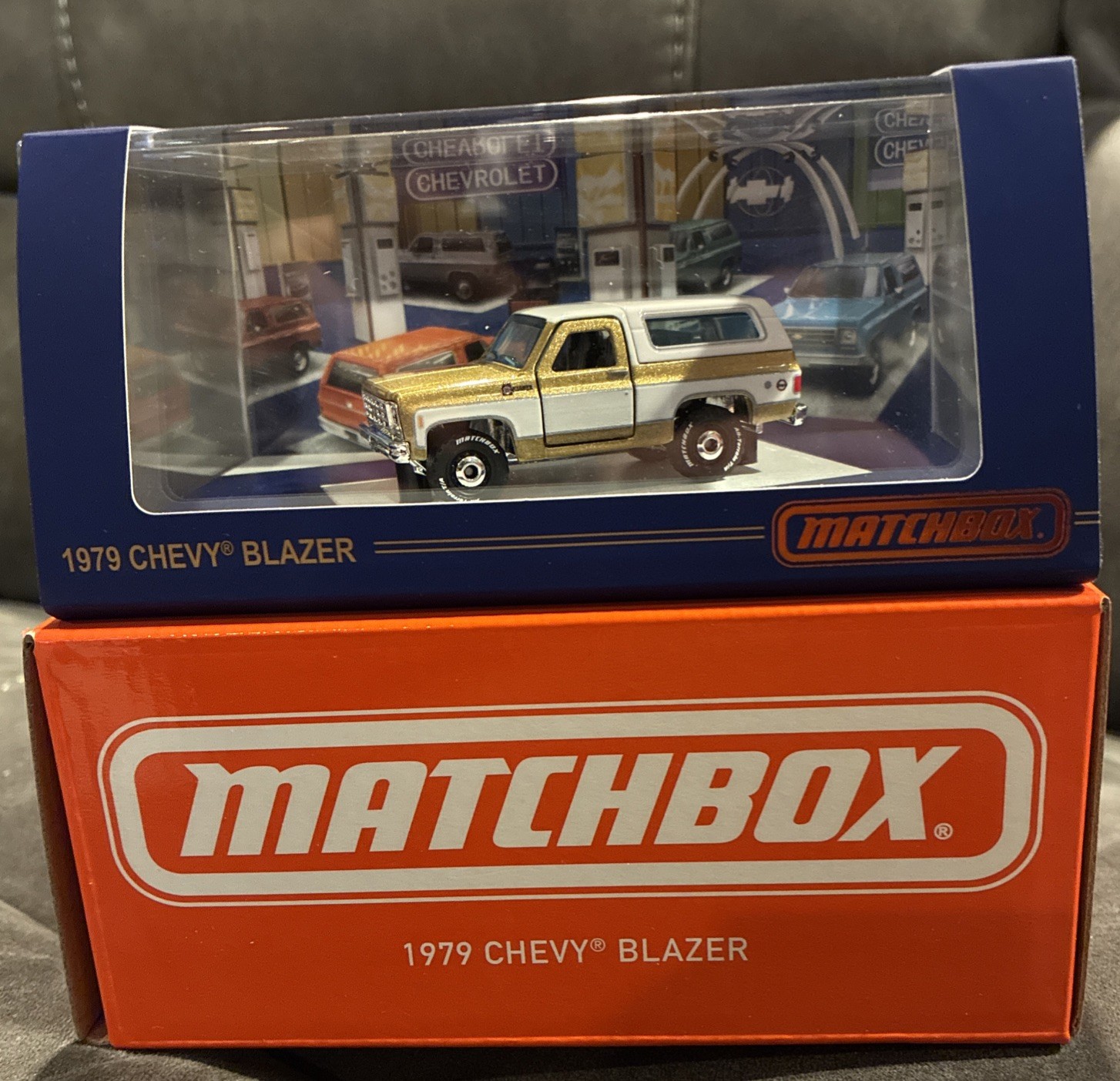 Matchbox Mattel Creations 1979 Chevy Blazer – Collectible Diecast Sparkle Gold